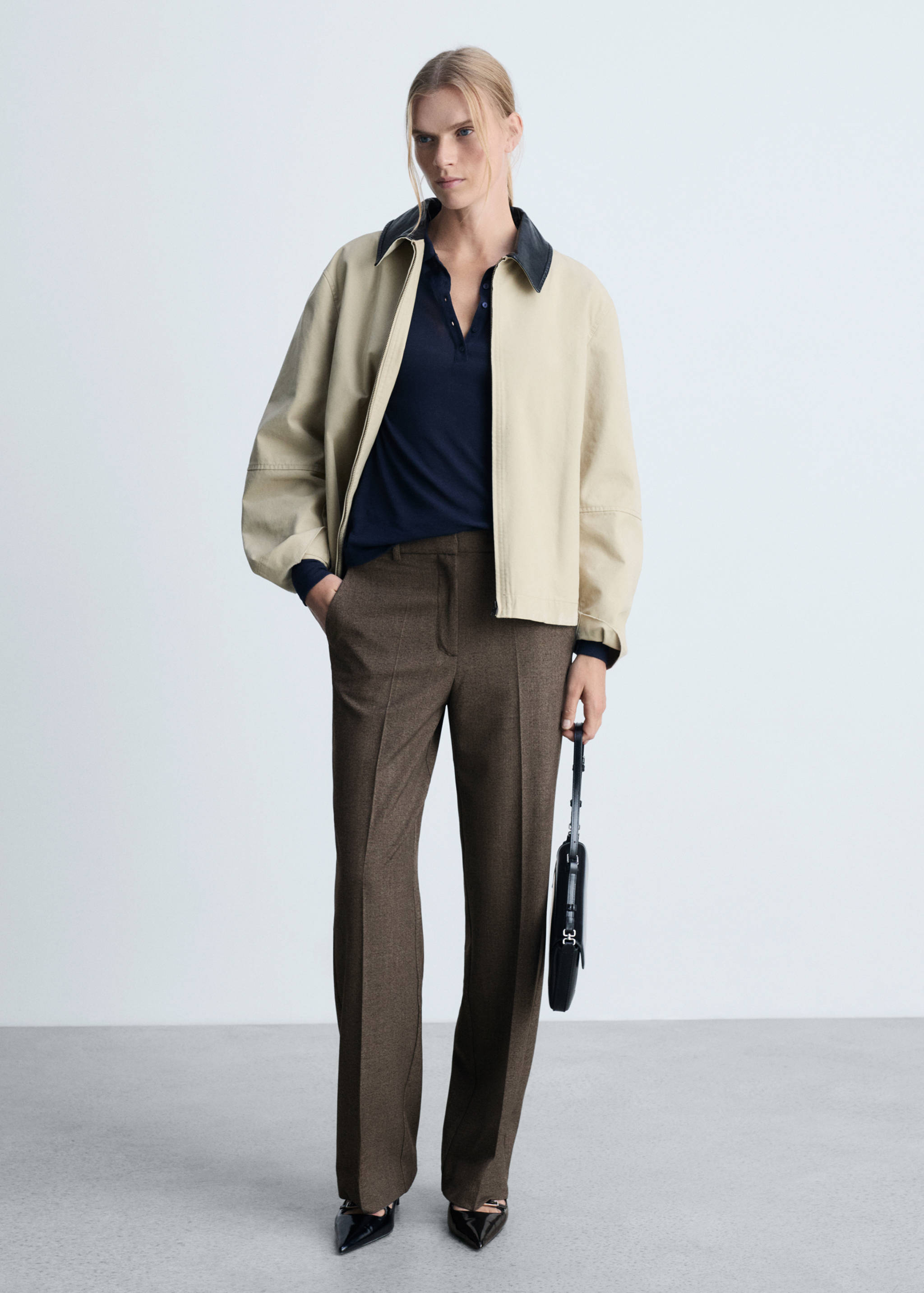 Soepelvallende straight-fit broek - Overzichtstekening