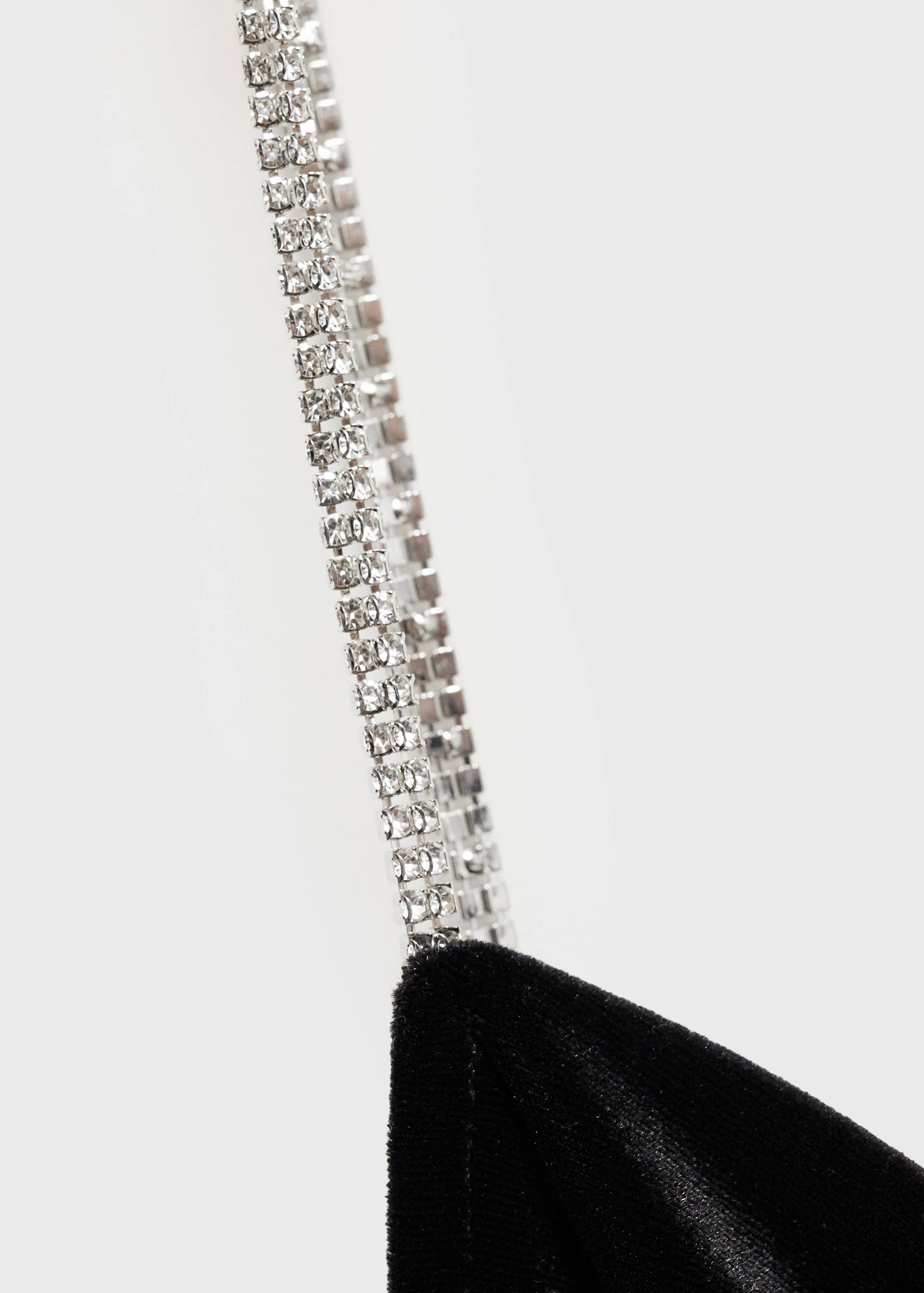 Velvet top with rhinestone straps - Details of the article 8