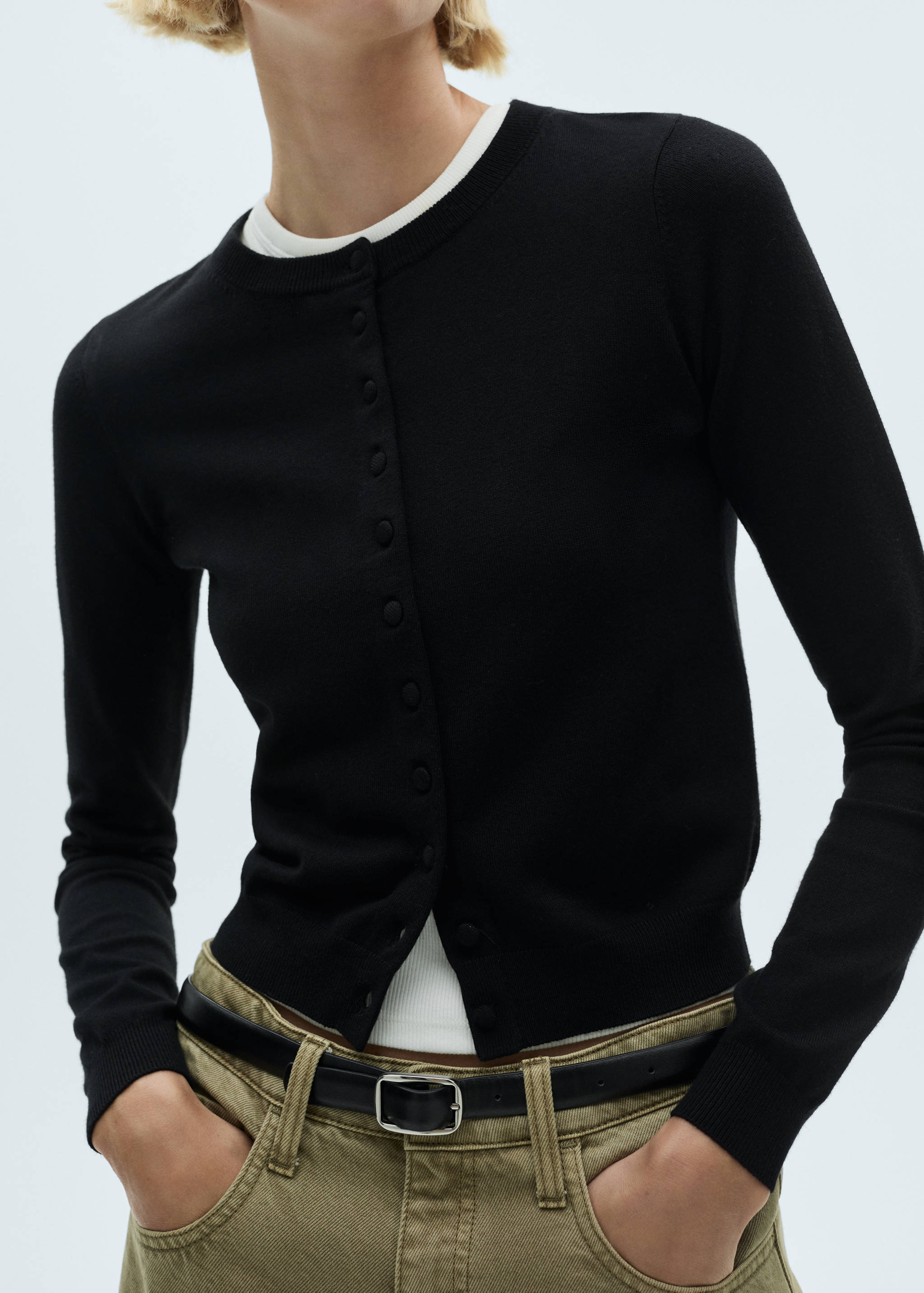 Fine-knit cardigan - Medium plane