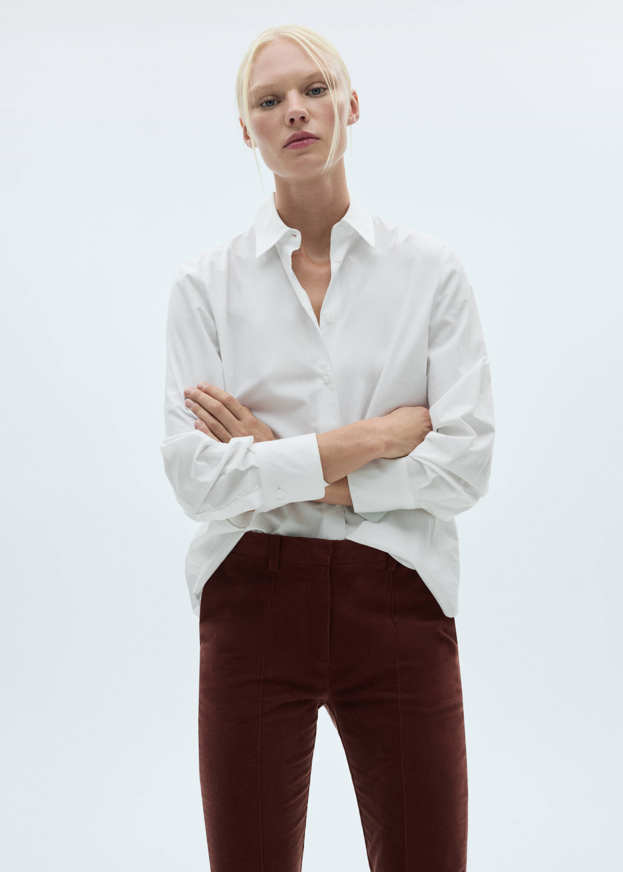 Pantalón recto terciopelo - Detalle del artículo 1