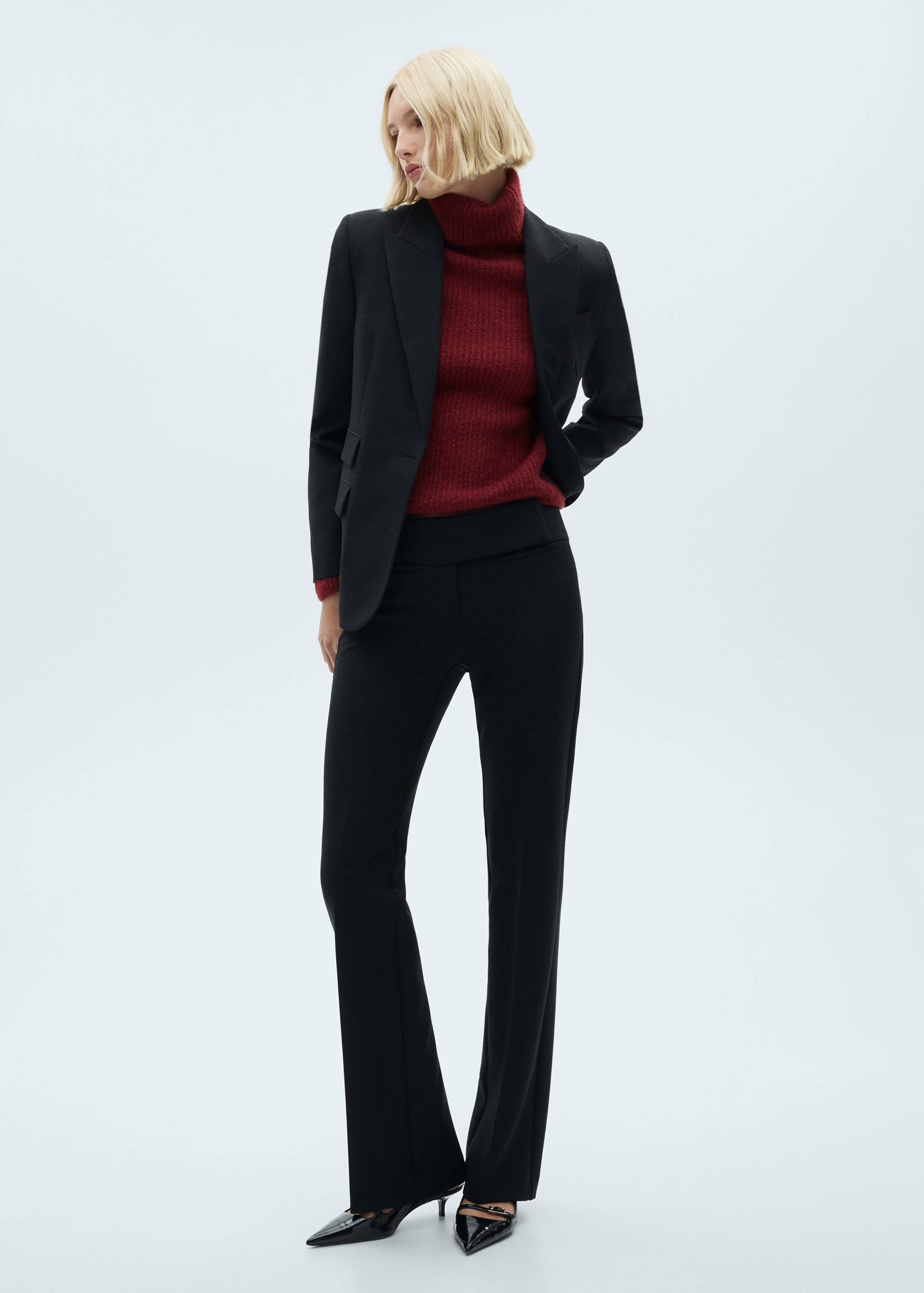 Jersey punto cuello vuelto - Plano general