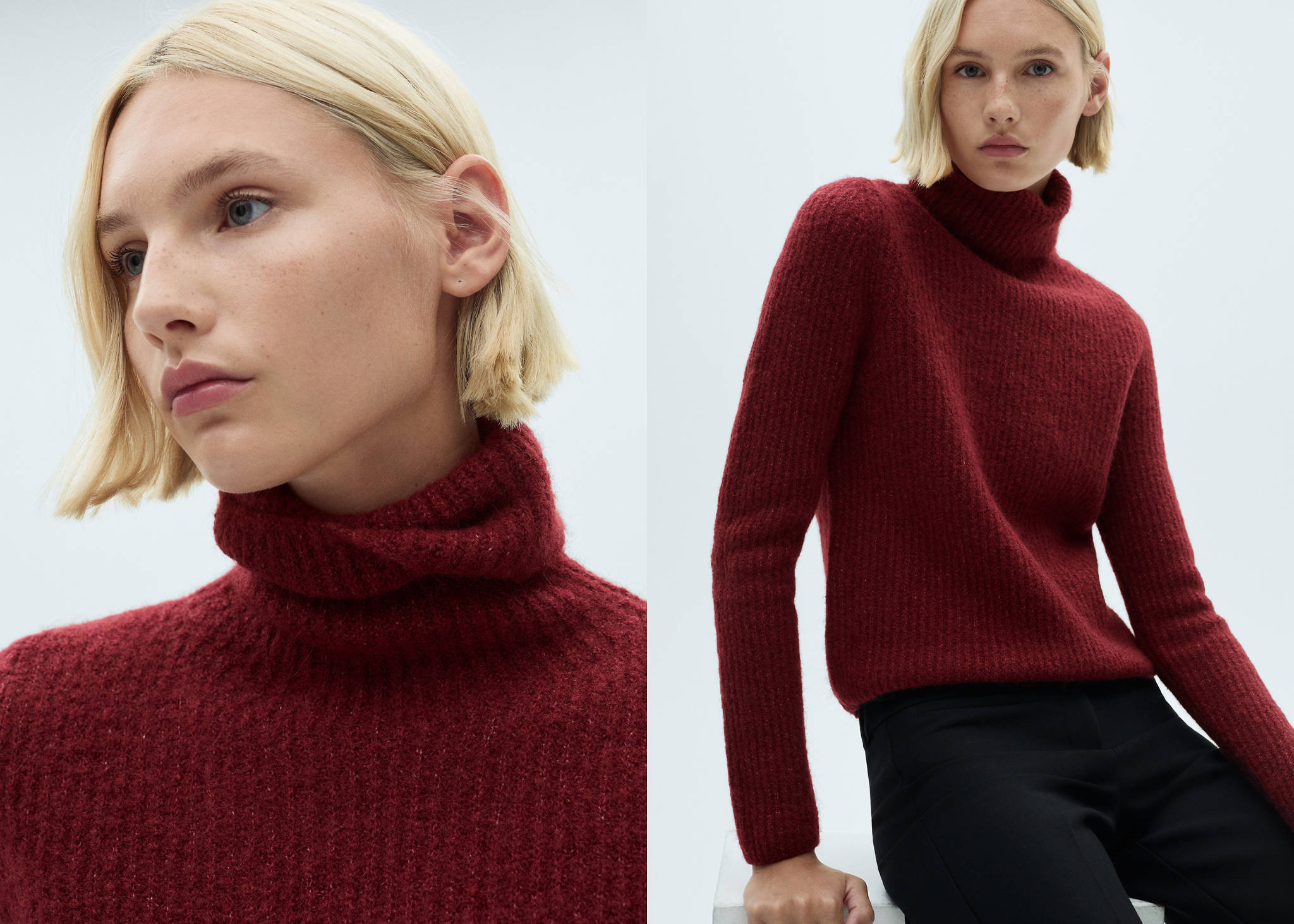 Turtleneck knitted sweater - Panoramic plane