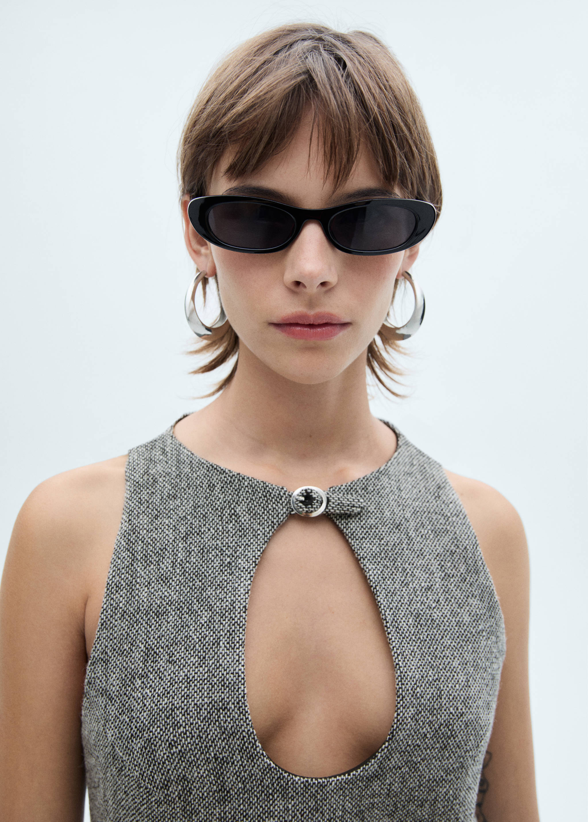 Wool dress with buckle detail - Details of the article 1