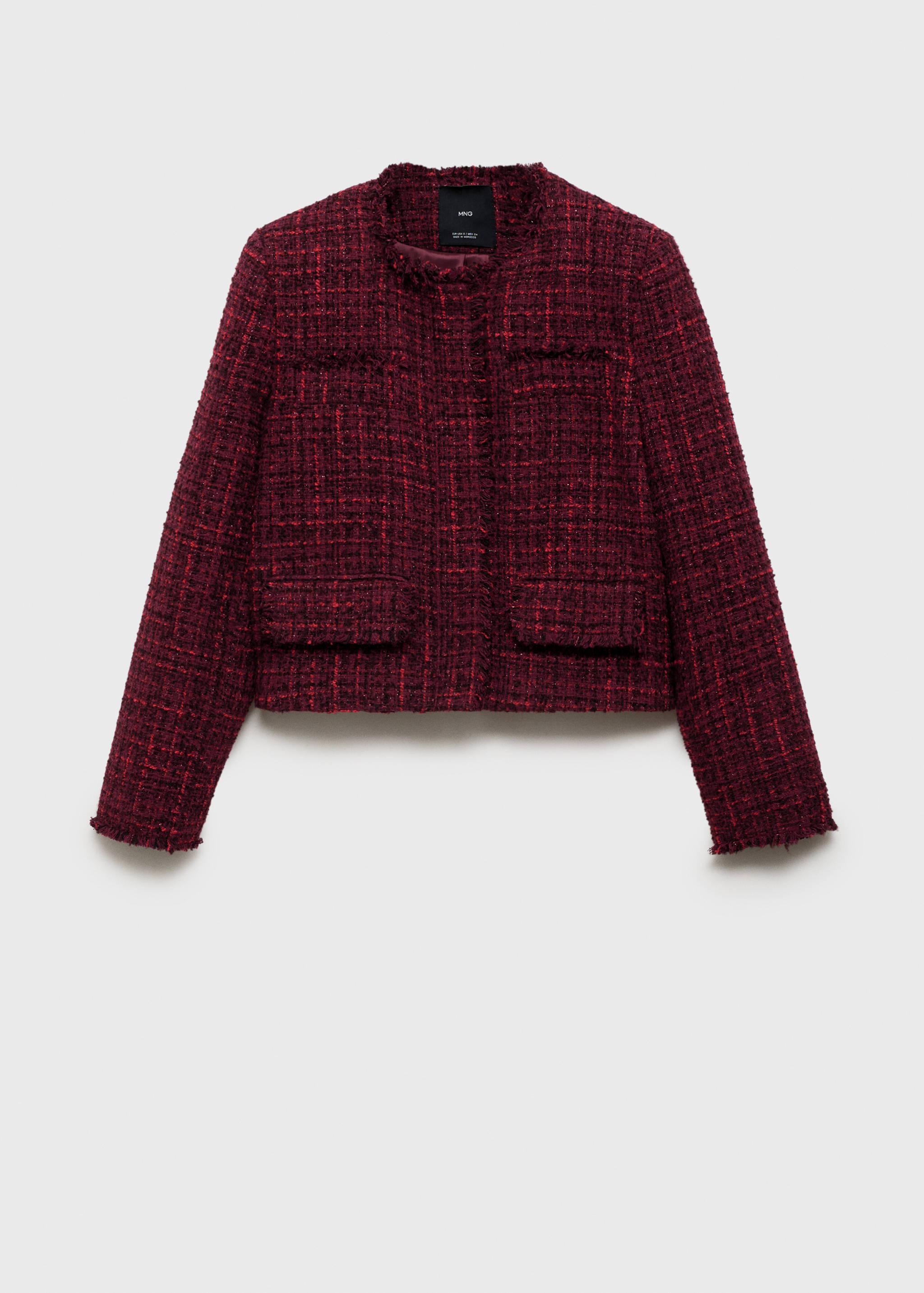 Tweed jacket with frayed ends - Article without model