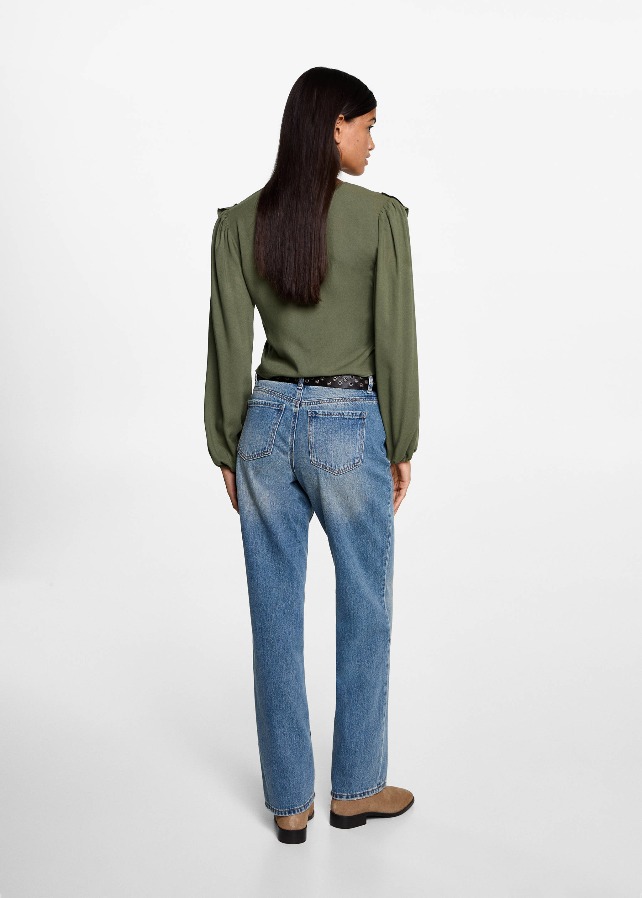 Ruched blouse with ruffles - Reverse of the article