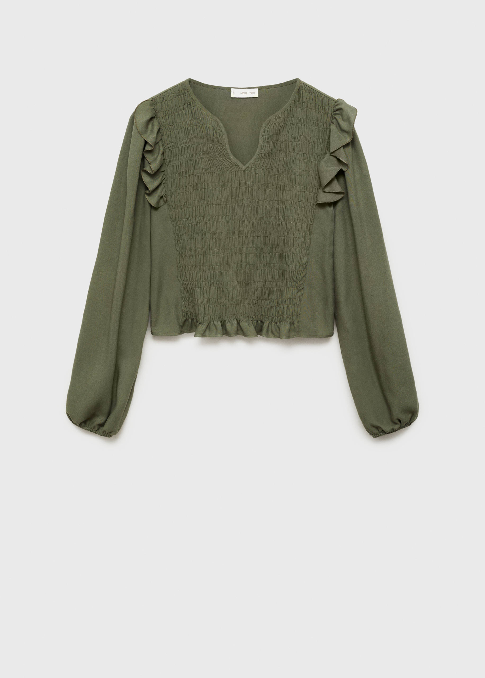 Ruched blouse with ruffles - Article without model
