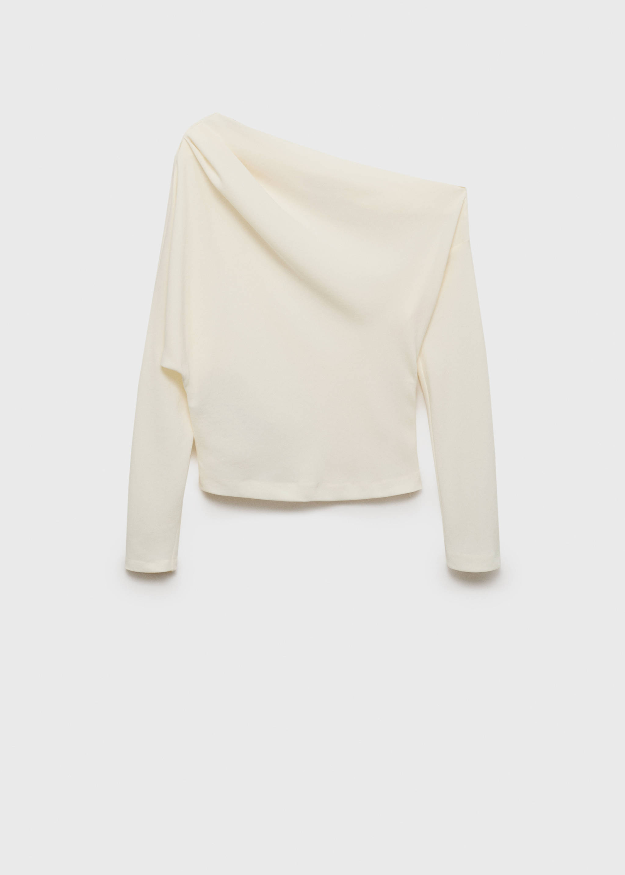 Asymmetrische Bluse mit gerafftem Detail - Artikel ohne Model