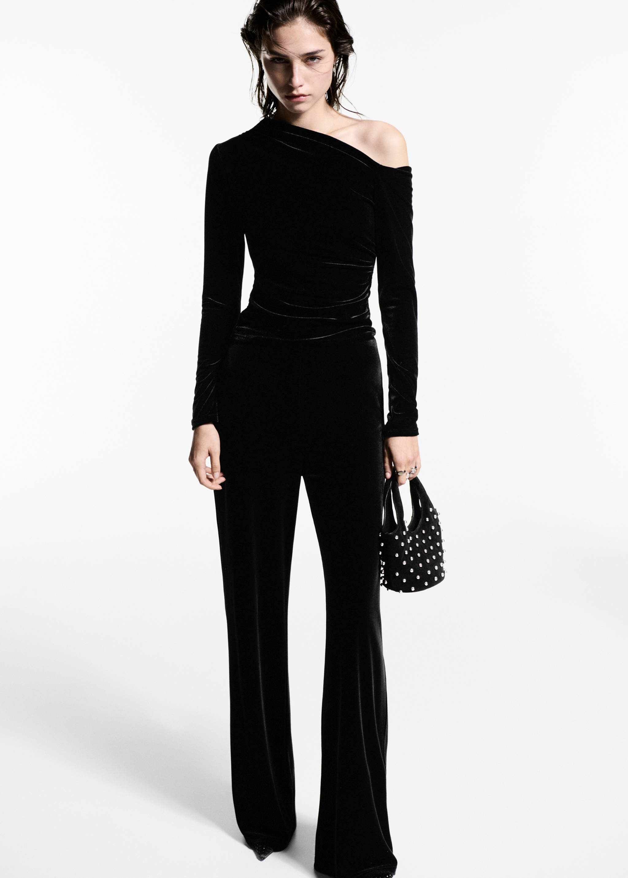 Top terciopelo asimétrico - Plano general