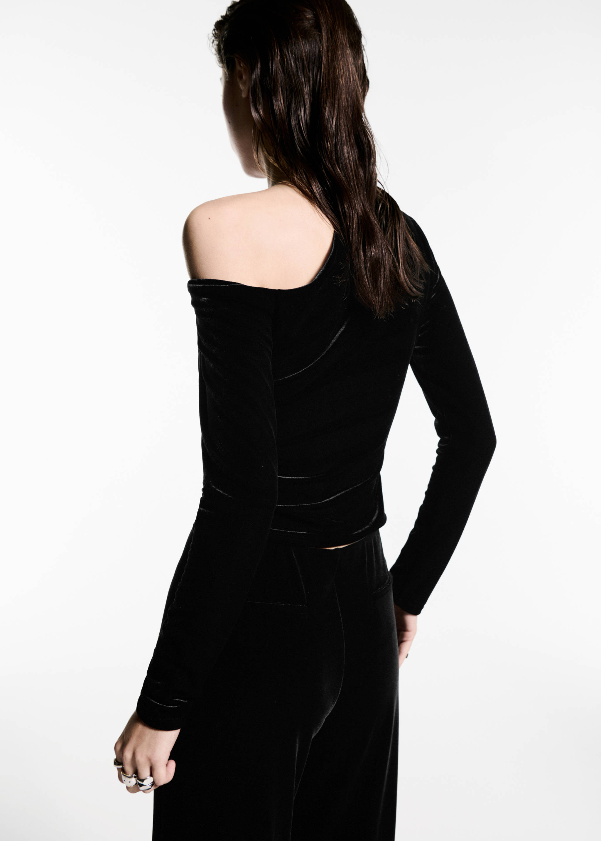 Top terciopelo asimétrico - Reverso del artículo