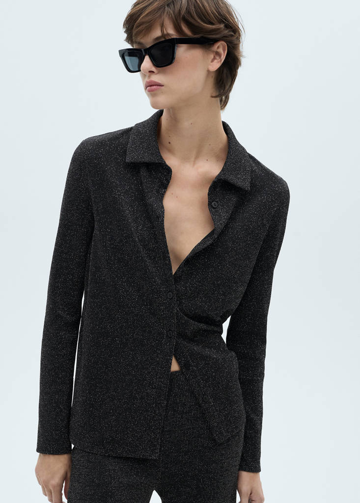 Lurex knitted shirt - thumbnail 2