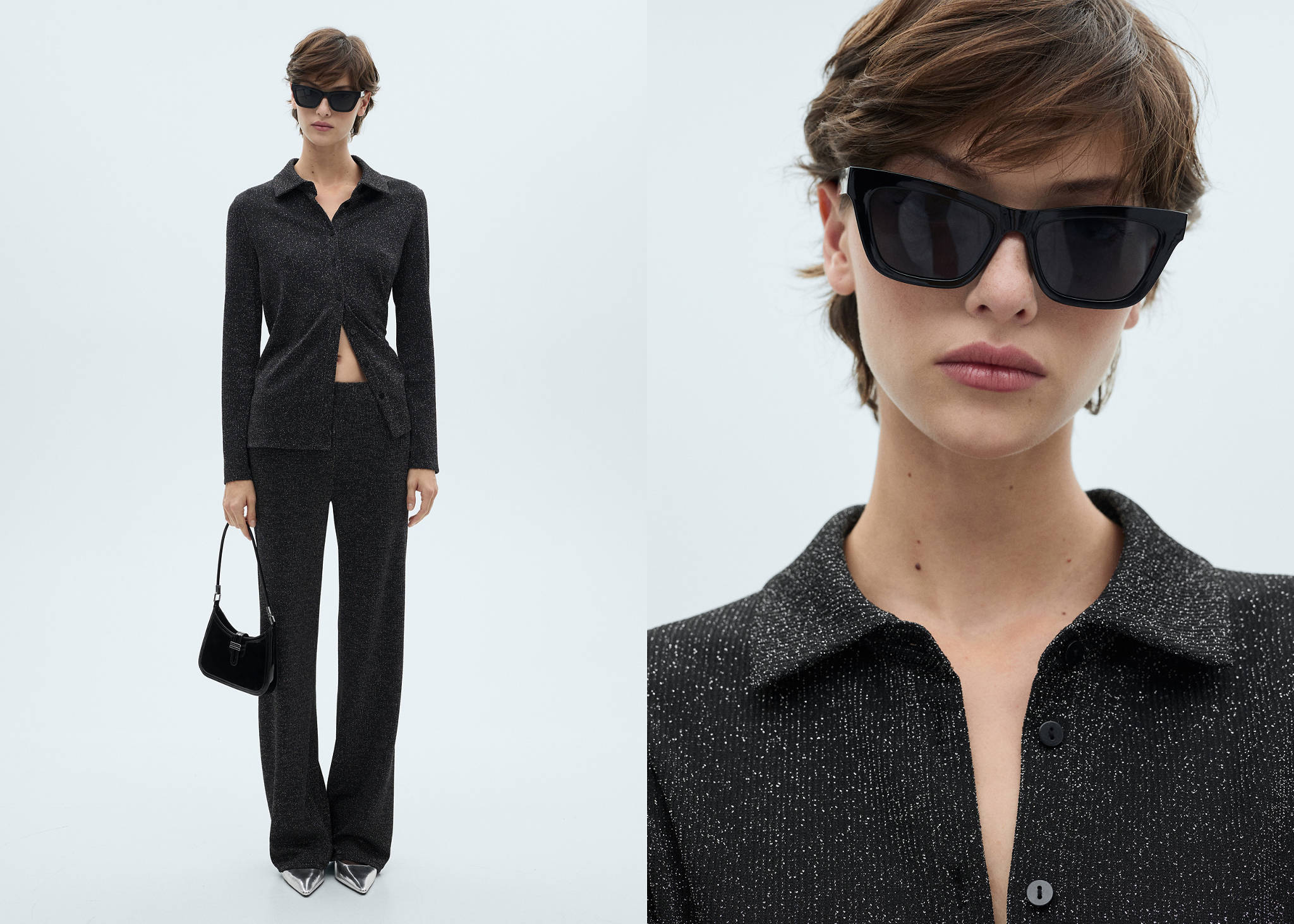 Lurex knitted shirt - Panoramic plane