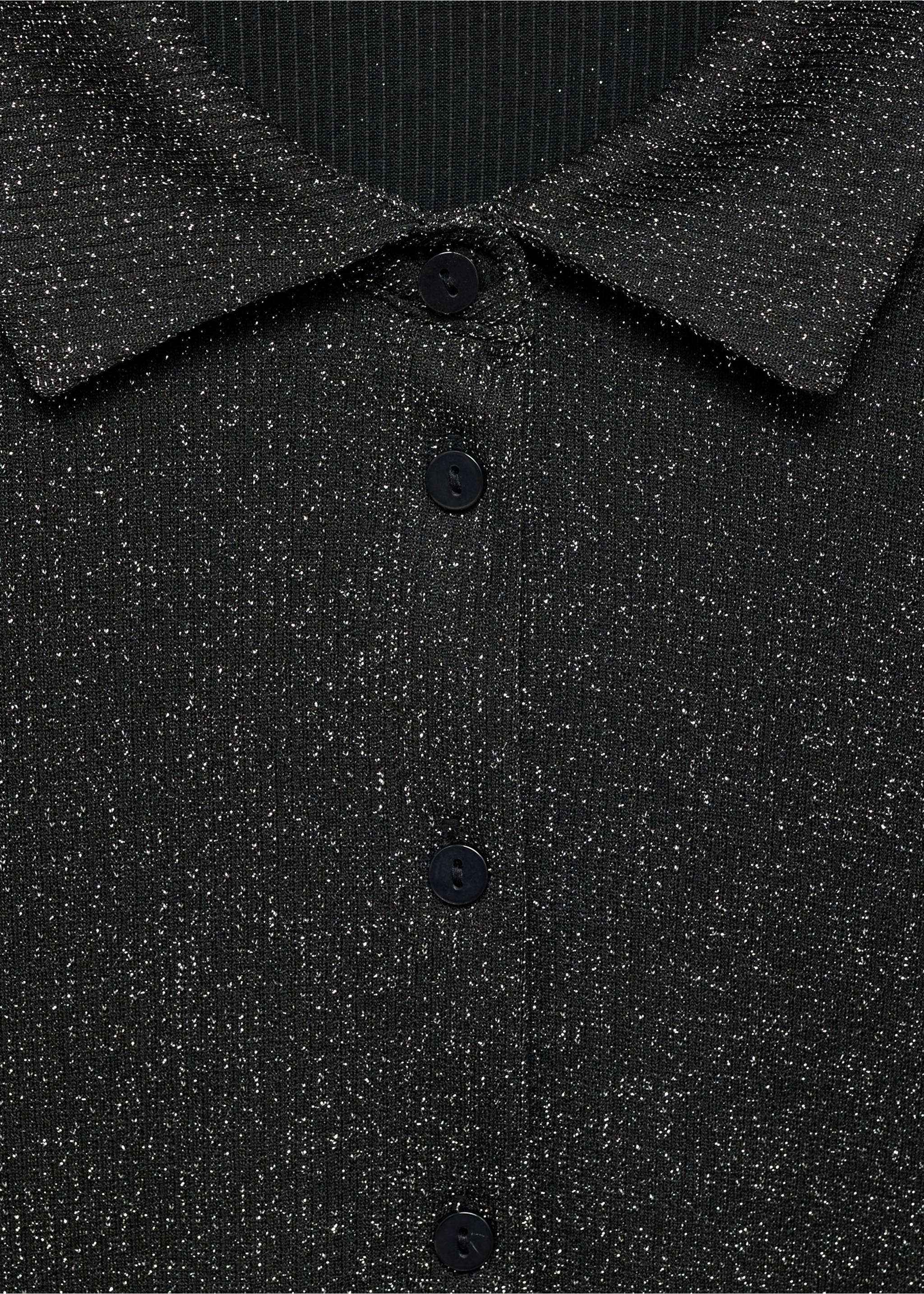 Lurex knitted shirt - Details of the article 8, Grey. Ref: 77049061-00.