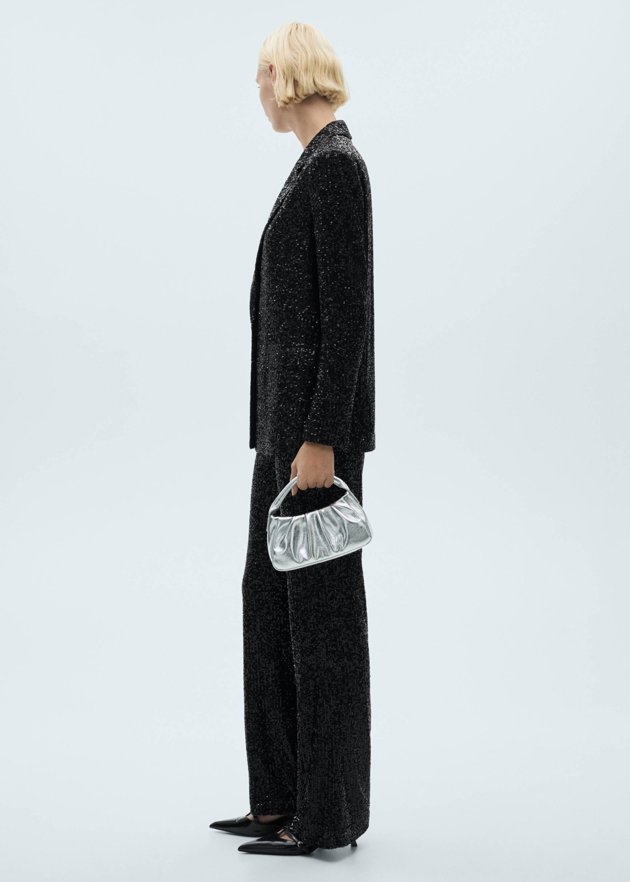 Pantalón palazzo lentejuelas - Plano general