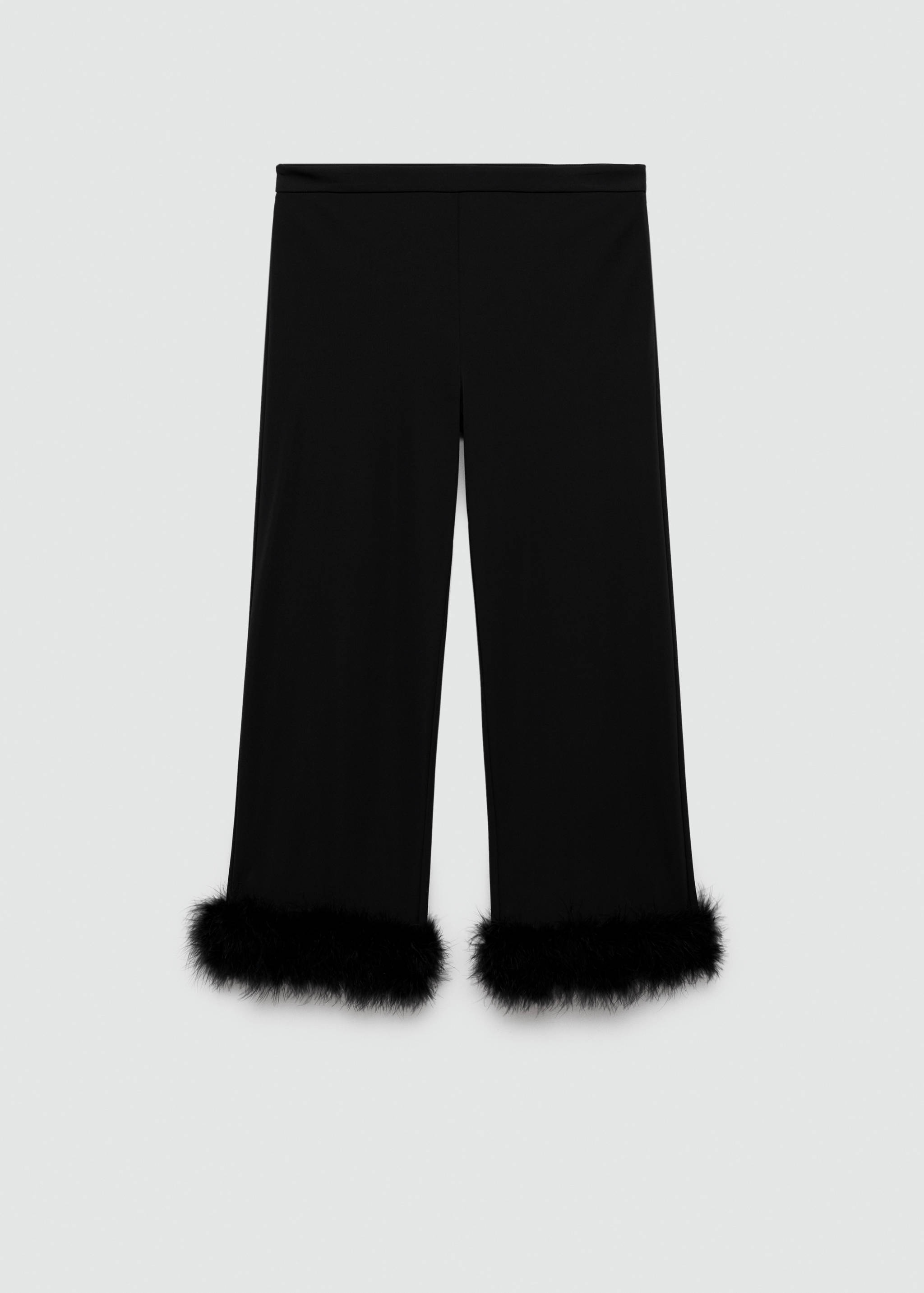 Pantalon crop détail plumes - Article sans modèle