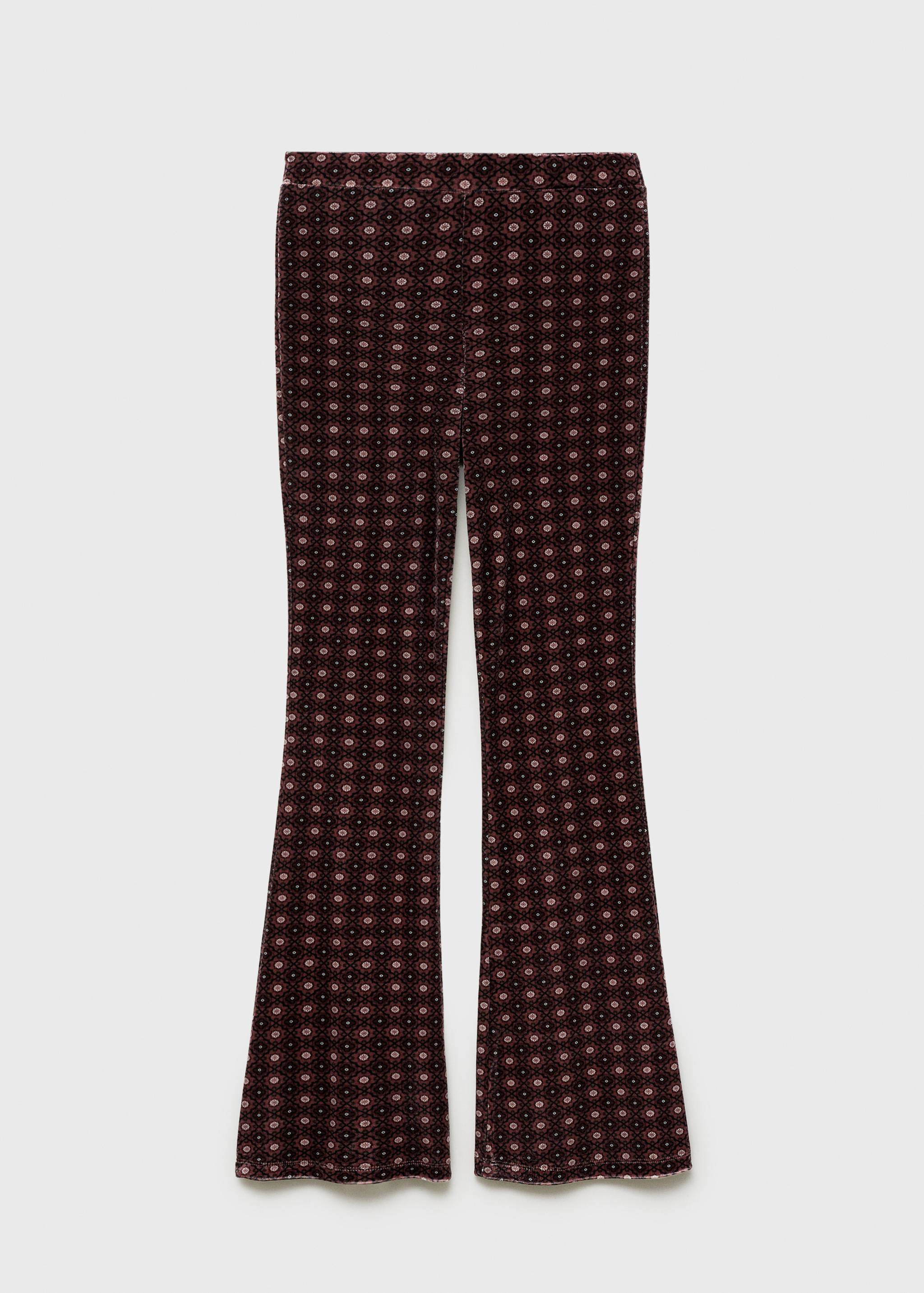 Flared leggings with velvet print - Article without model