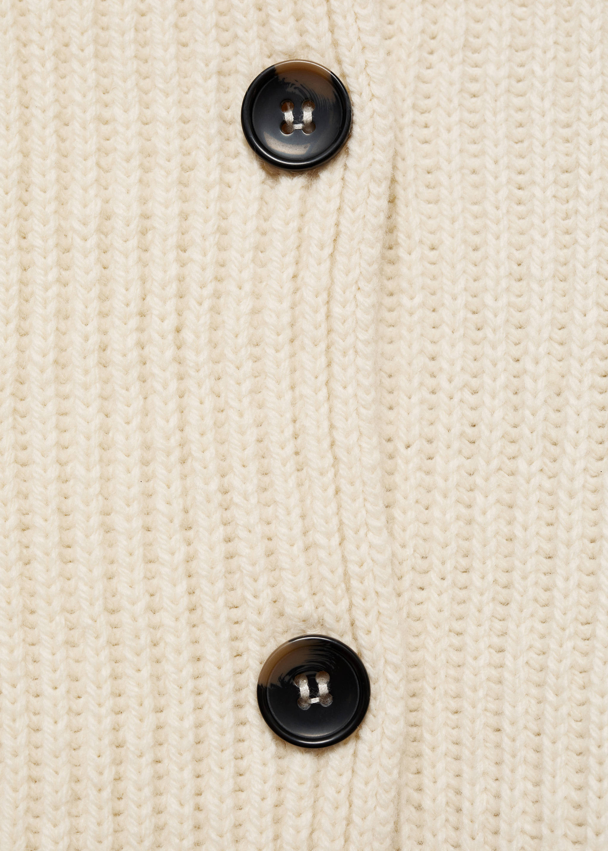 Ribbed jacket with buttons - Details of the article 0