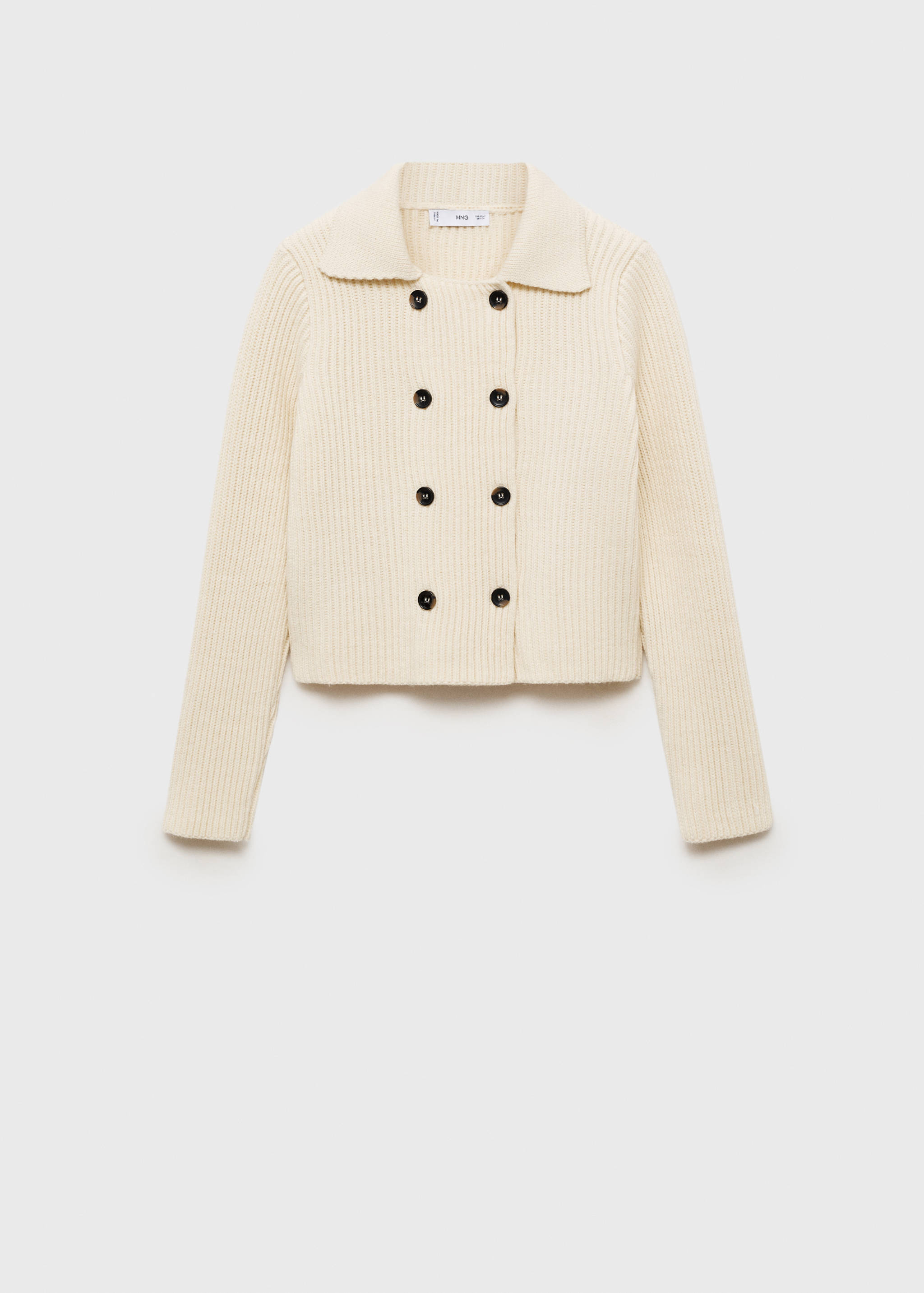 Ribbed jacket with buttons - Article without model