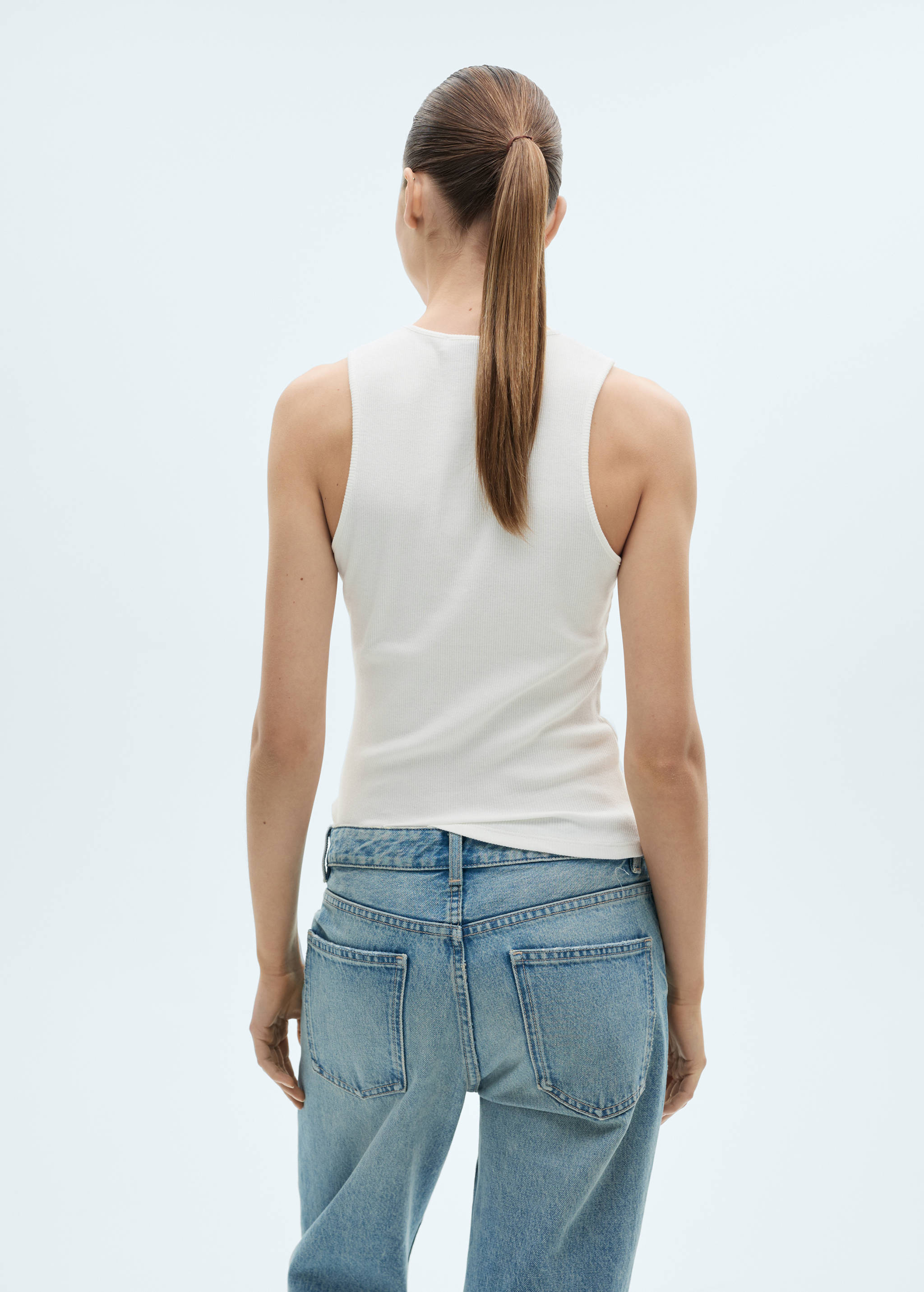 Top algodón canalé - Reverso del artículo