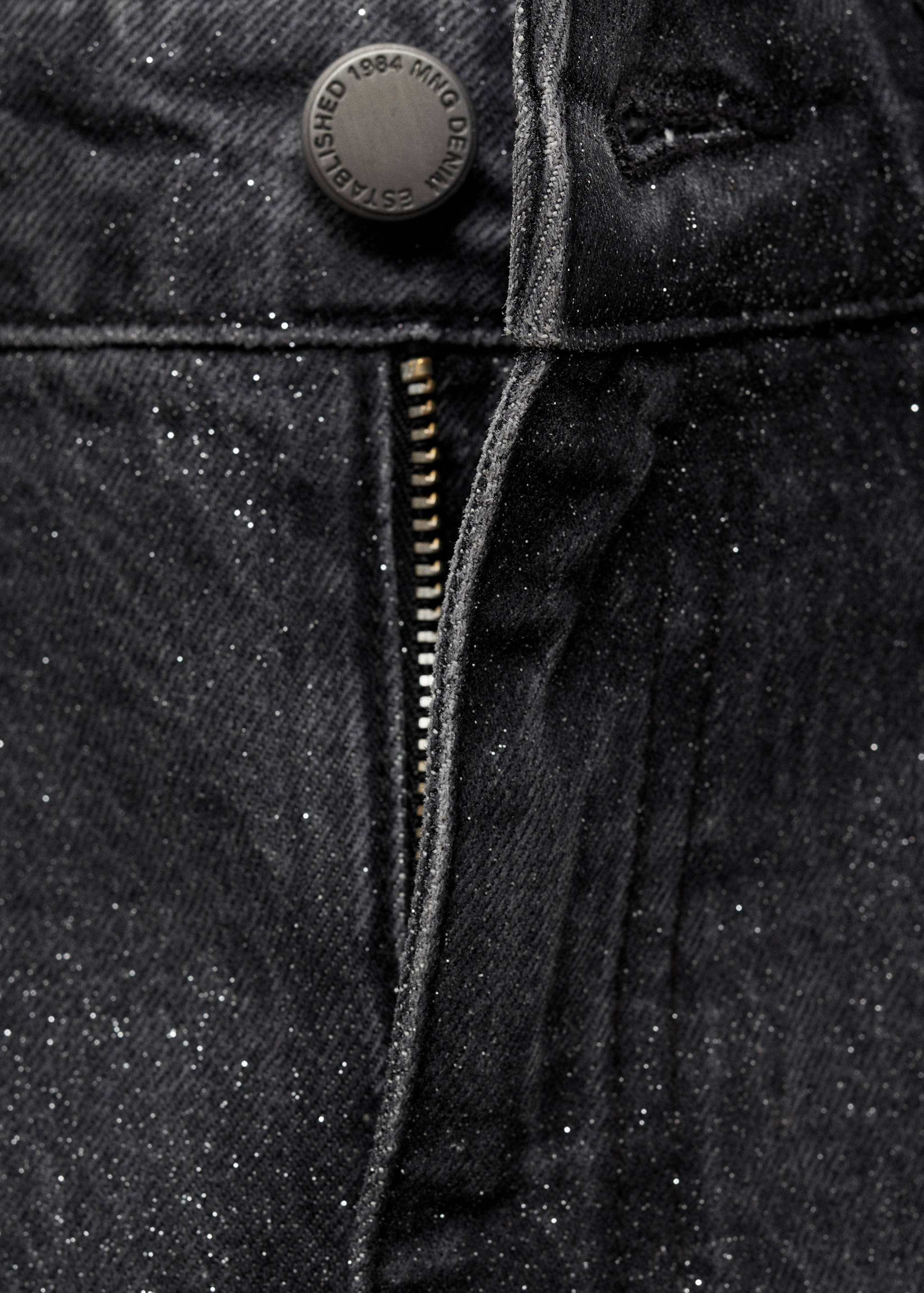 Shiny straight-fit jeans - Details of the article 8