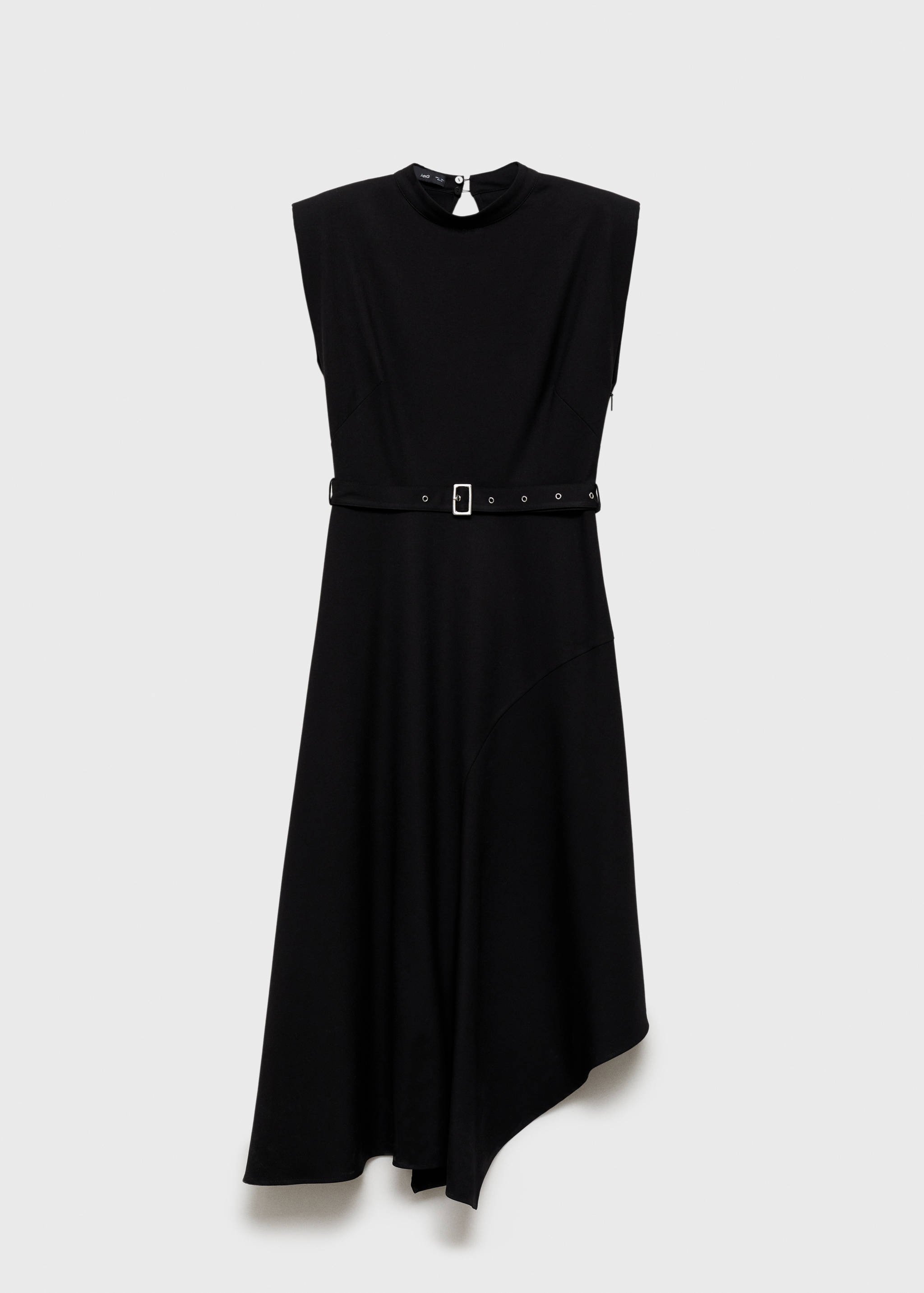 Asymmetrical dress with belt - Article without model