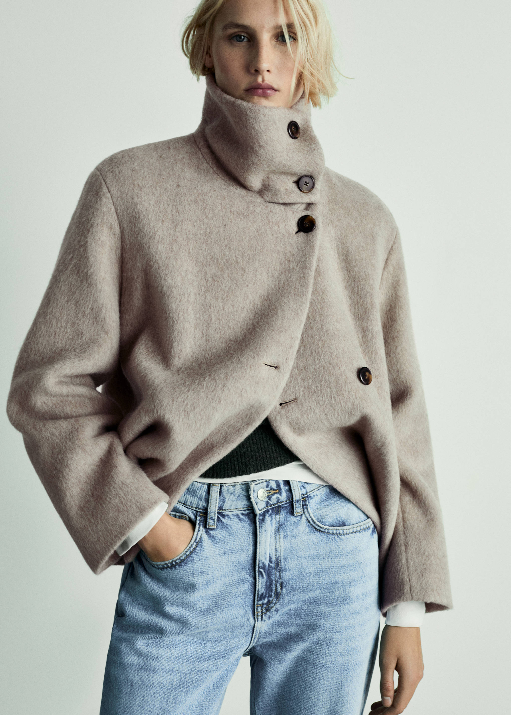 Turtleneck wool coat - Details of the article 7