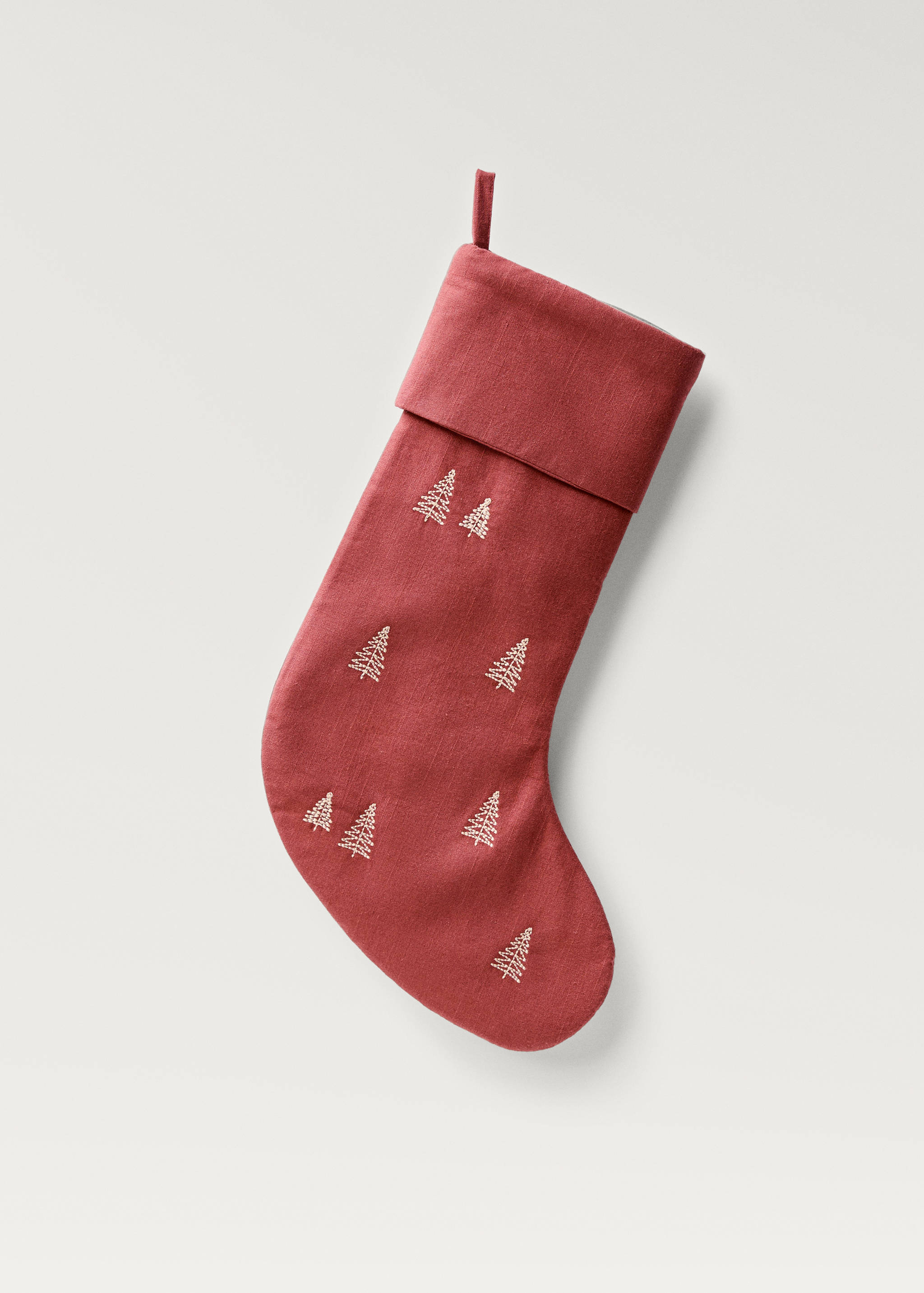 Décoration chaussette broderie arbre - Article sans modèle
