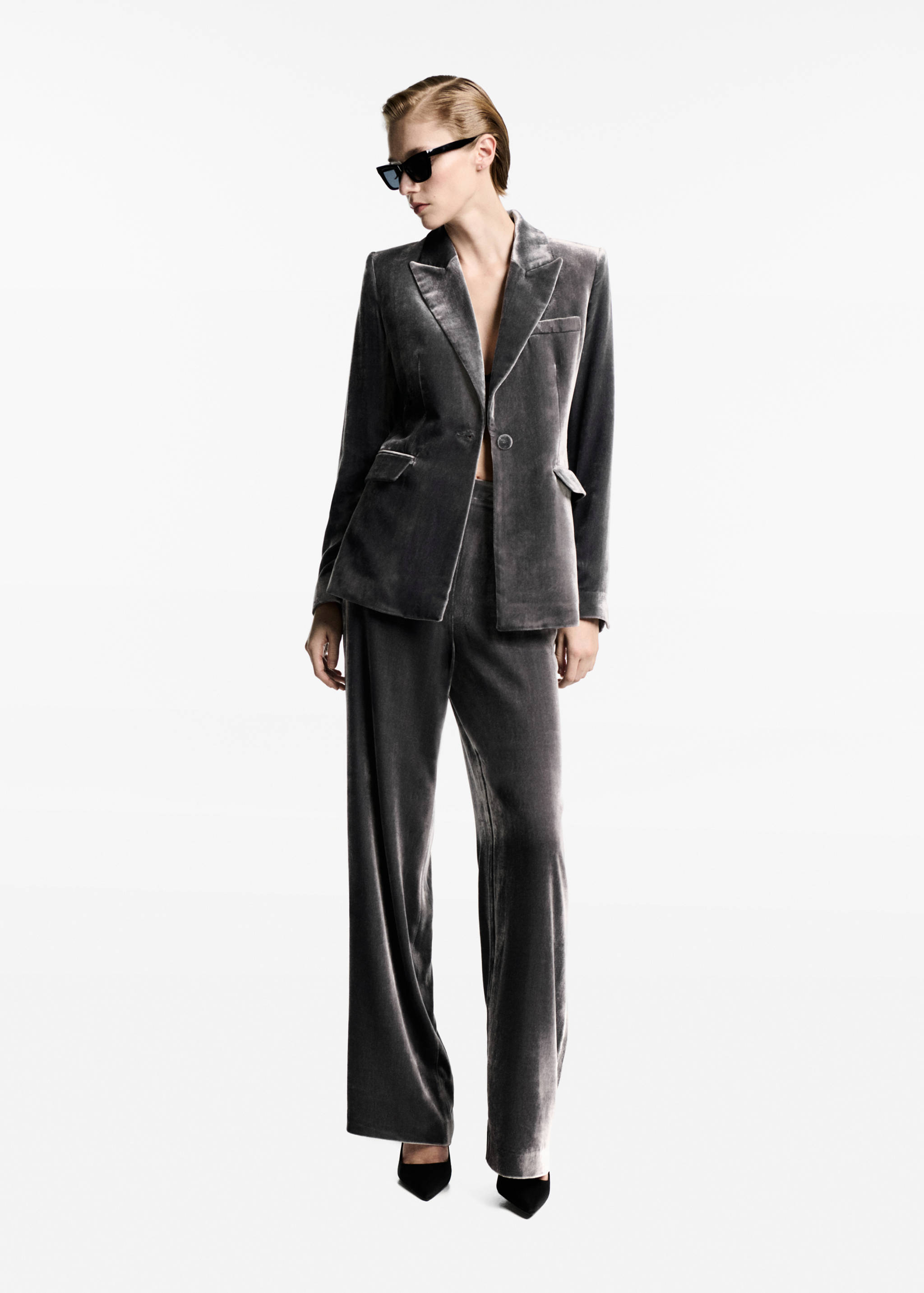 Velvet suit jacket - General plane