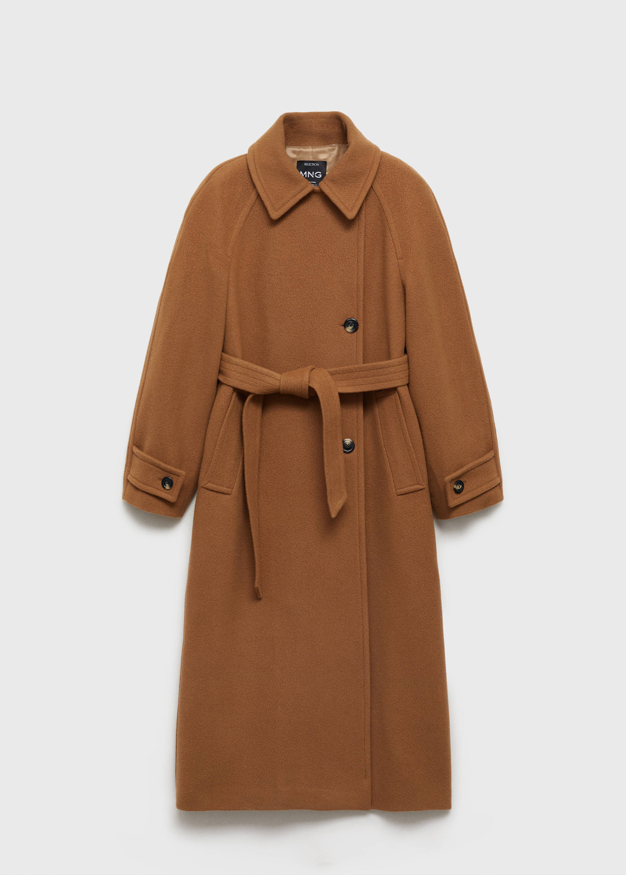 Woollen coat with belt - Article without model