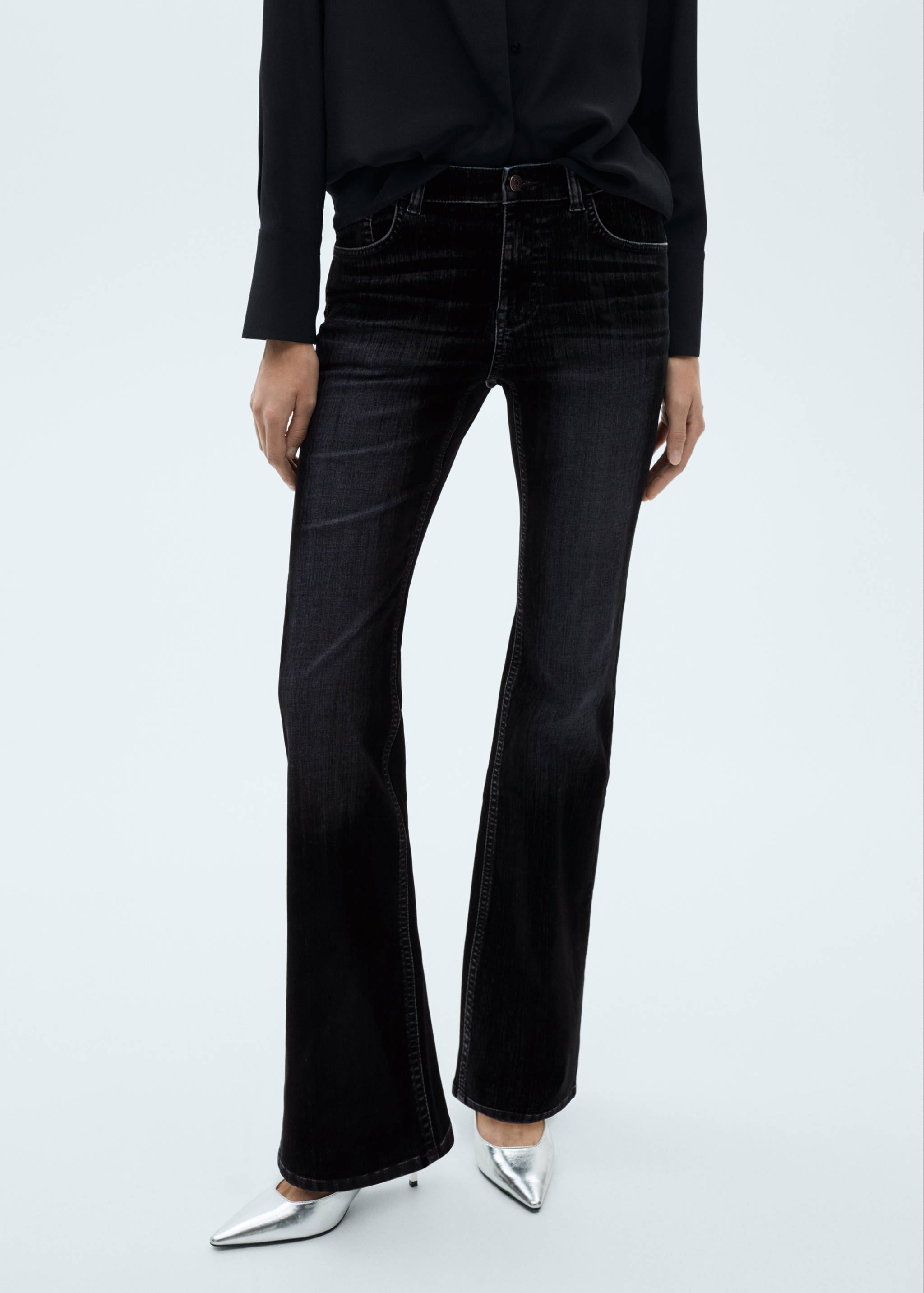 Low-rise flared jeans - Medium plane