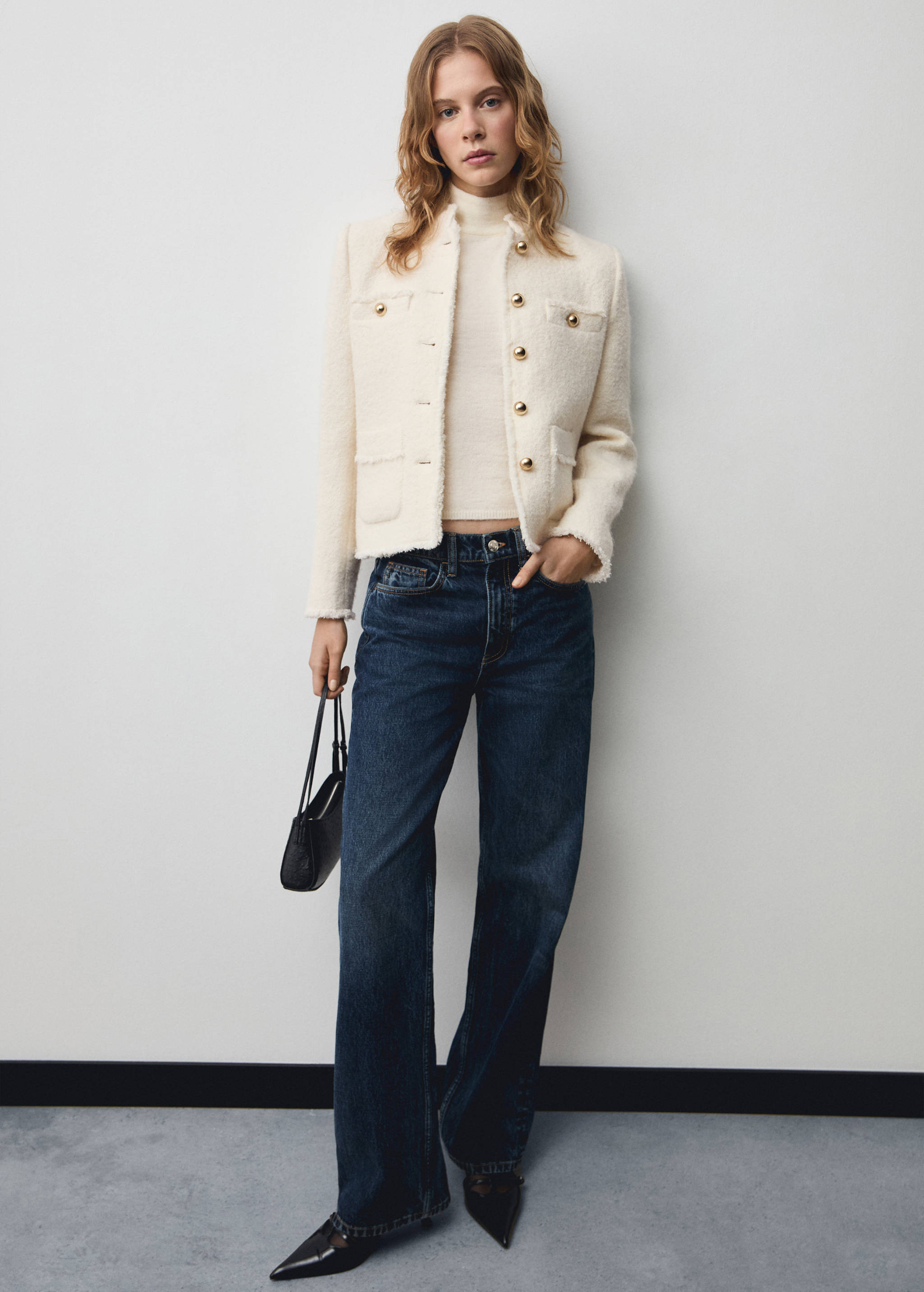 Pocket tweed jacket - General plane