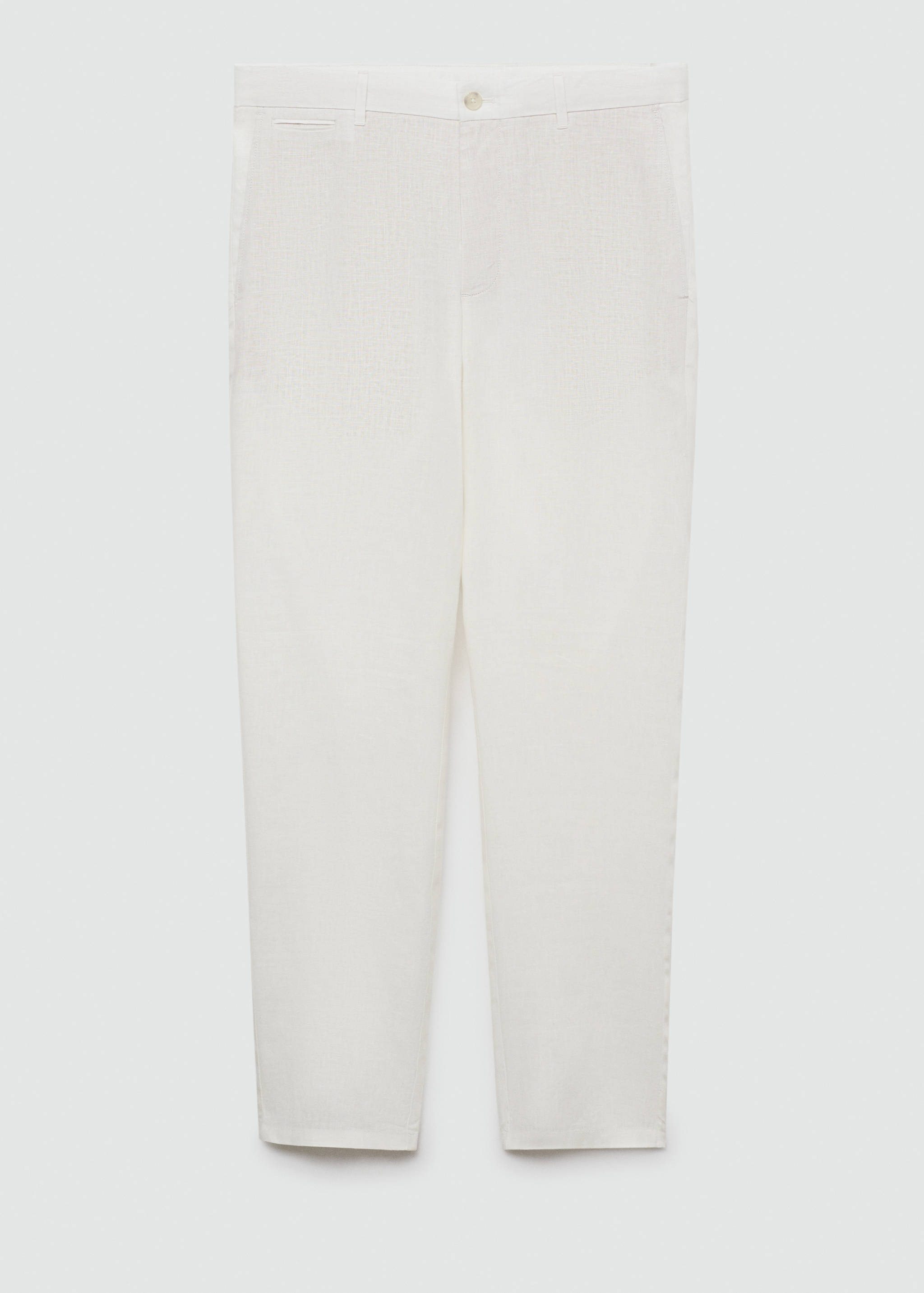 Slim-fit 100% linen trousers - Article without model