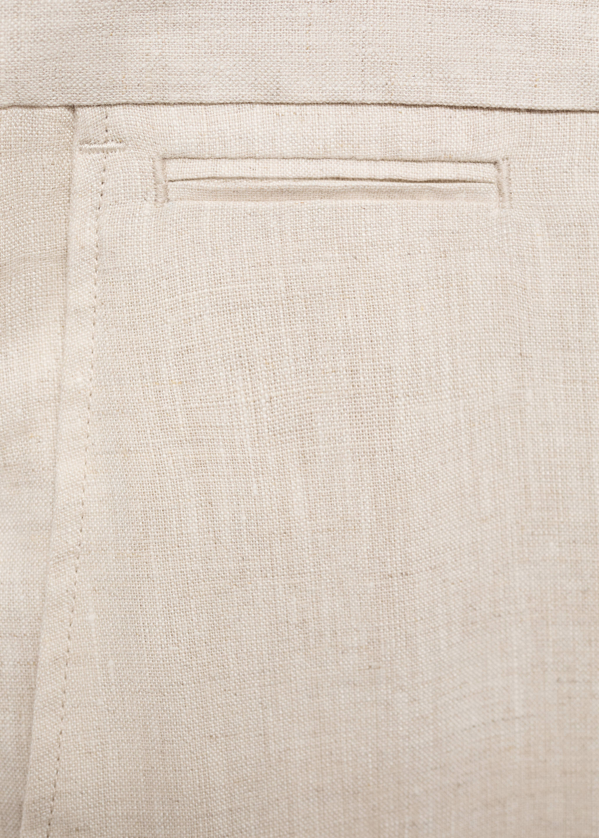 Slim-fit 100% linen trousers - Details of the article 8