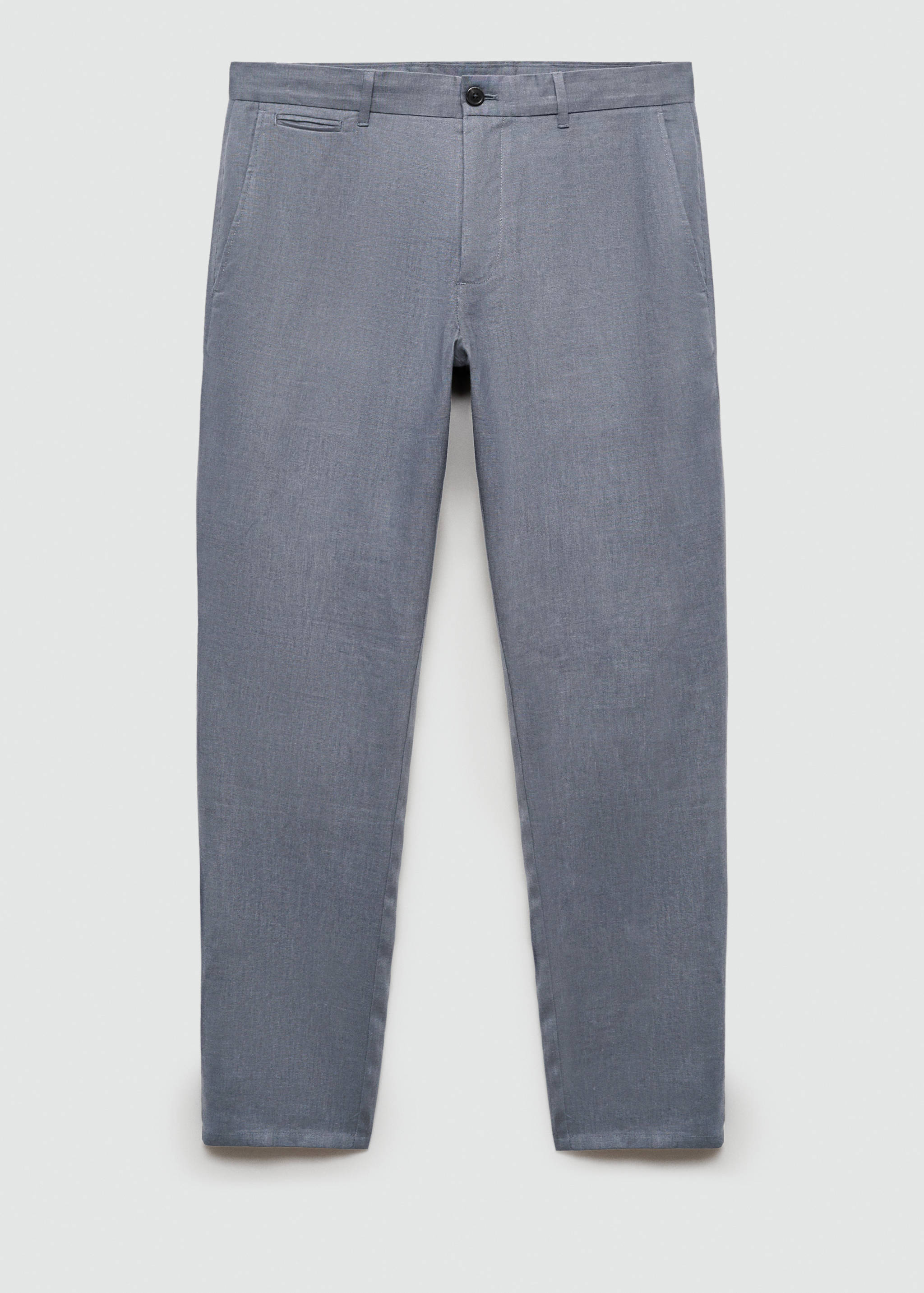 Slim-fit 100% linen trousers - Article without model
