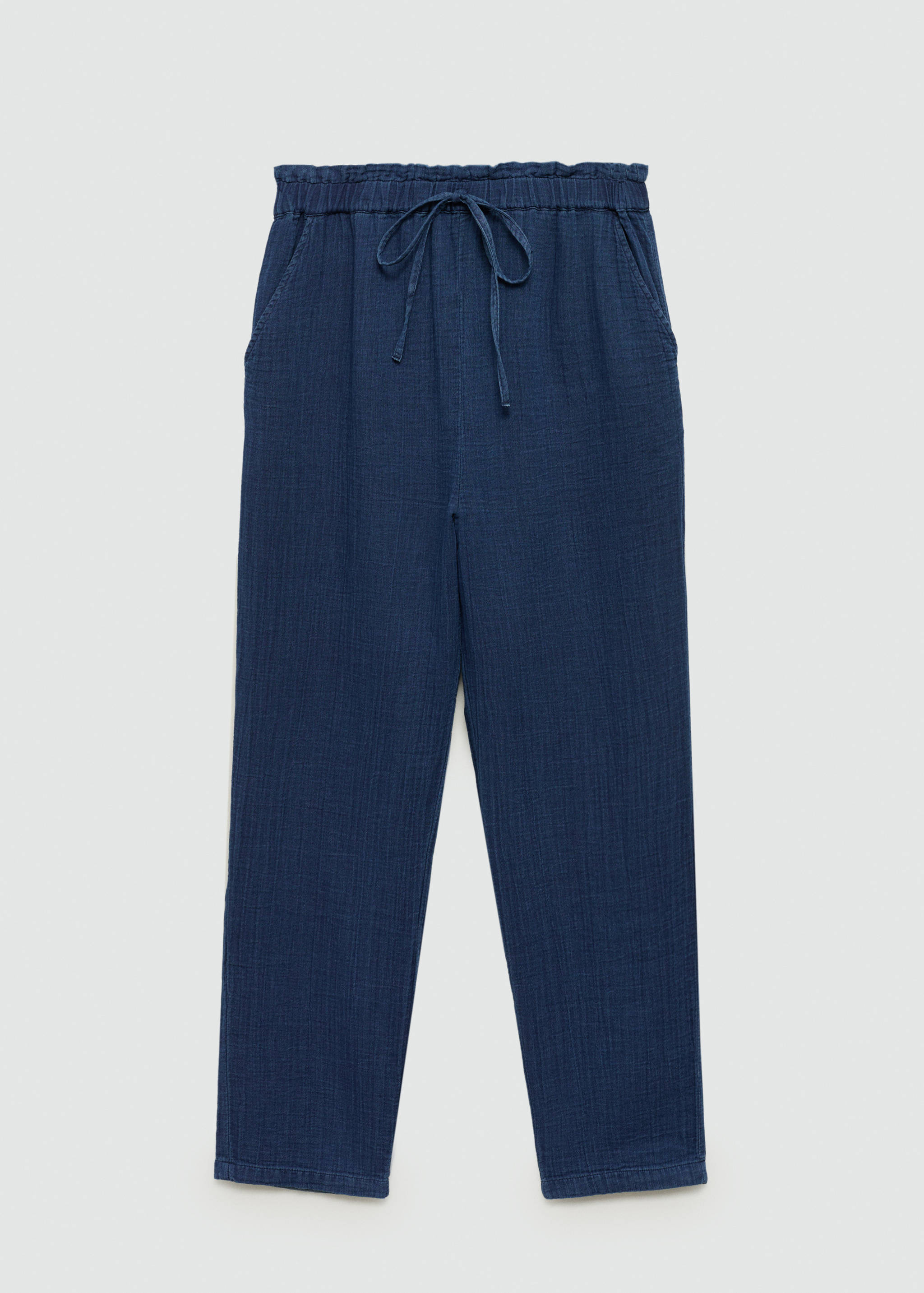 Elastic waist cotton trousers - Article without model