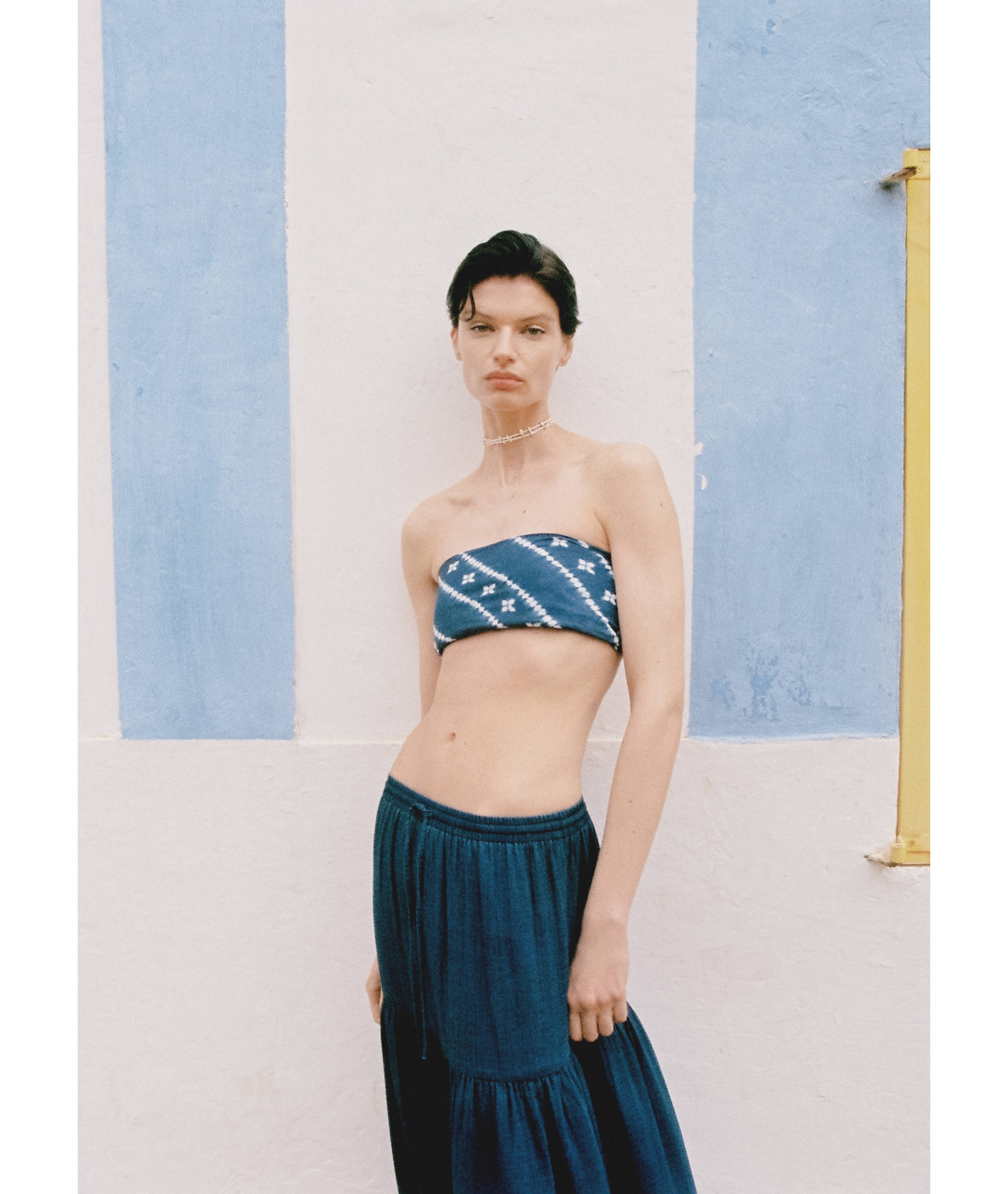 印花棉质围巾 - null