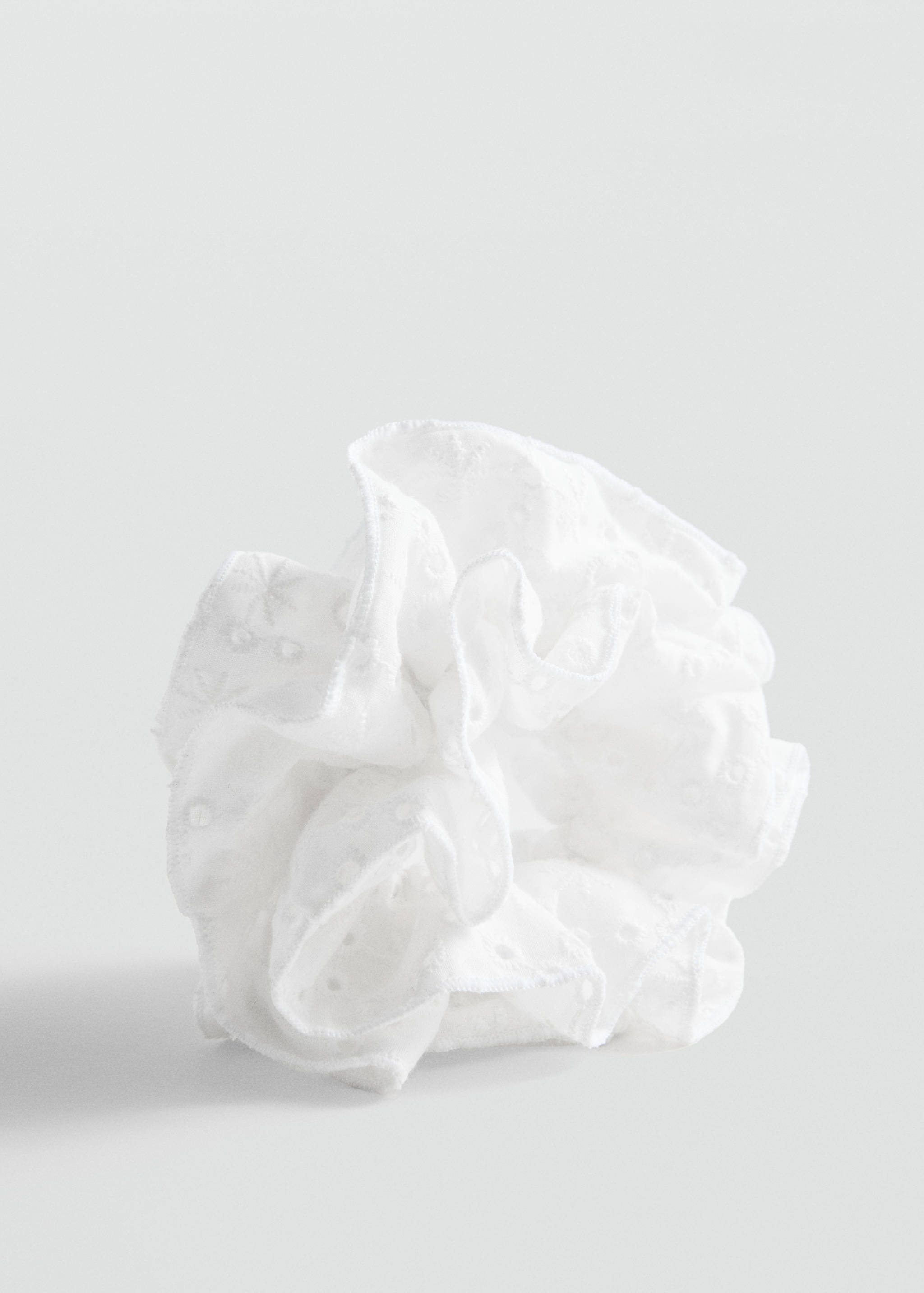 Embroidered maxi-scrunchie - Medium plane