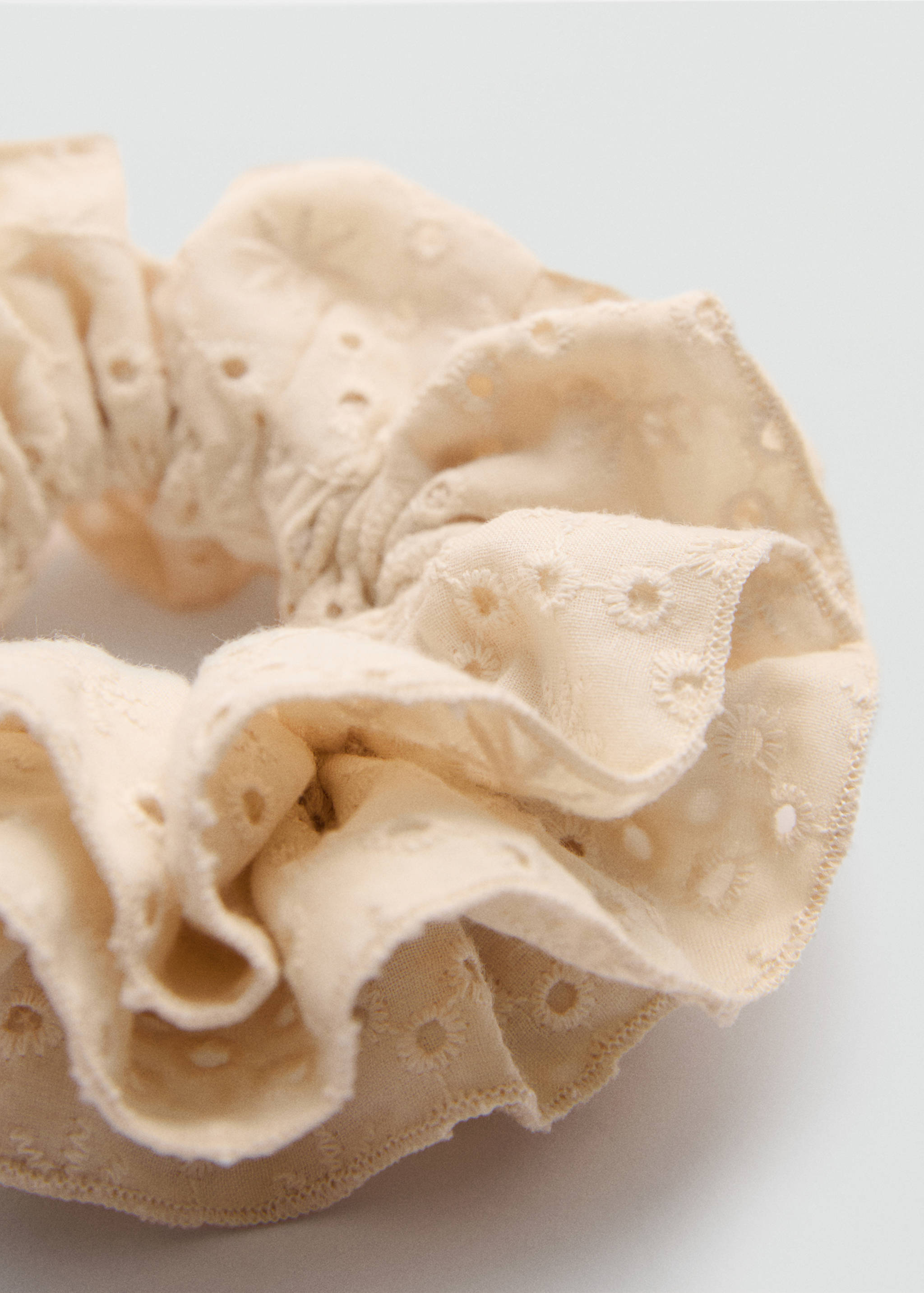 Embroidered maxi-scrunchie - Medium plane