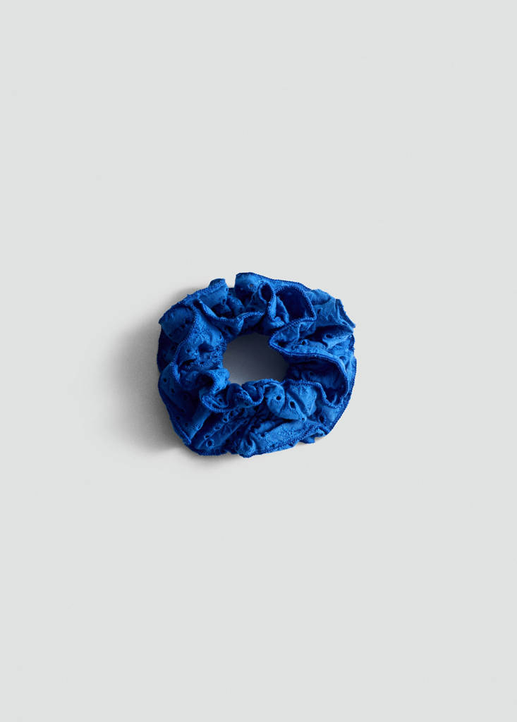 Embroidered maxi-scrunchie