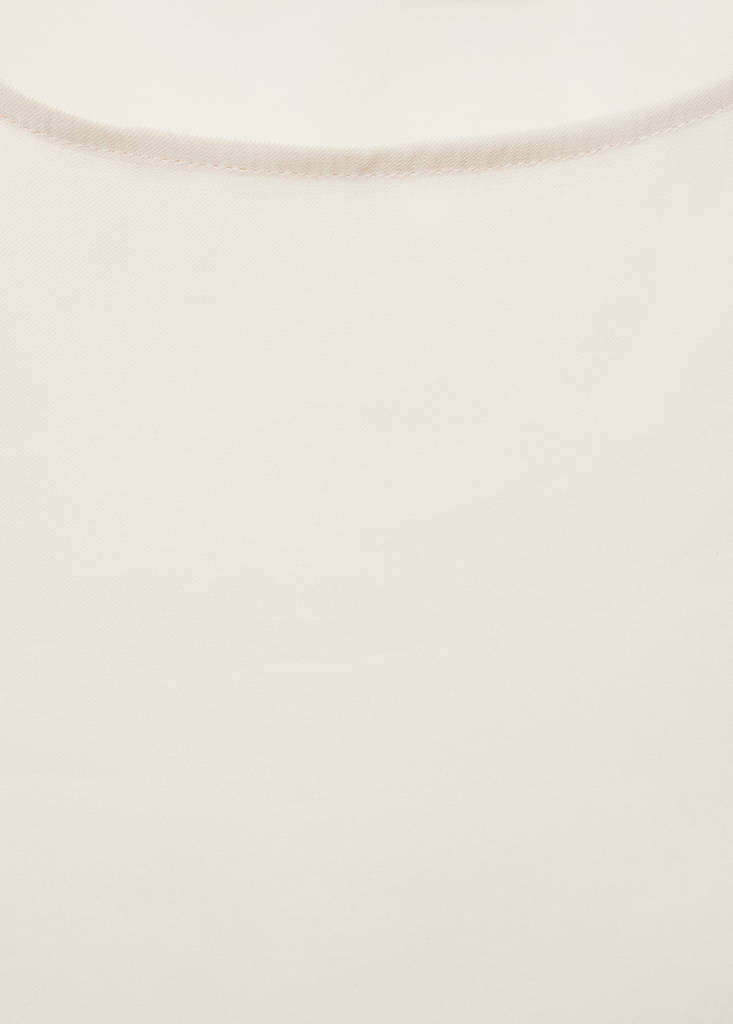 Fluid strapless top — Ecru