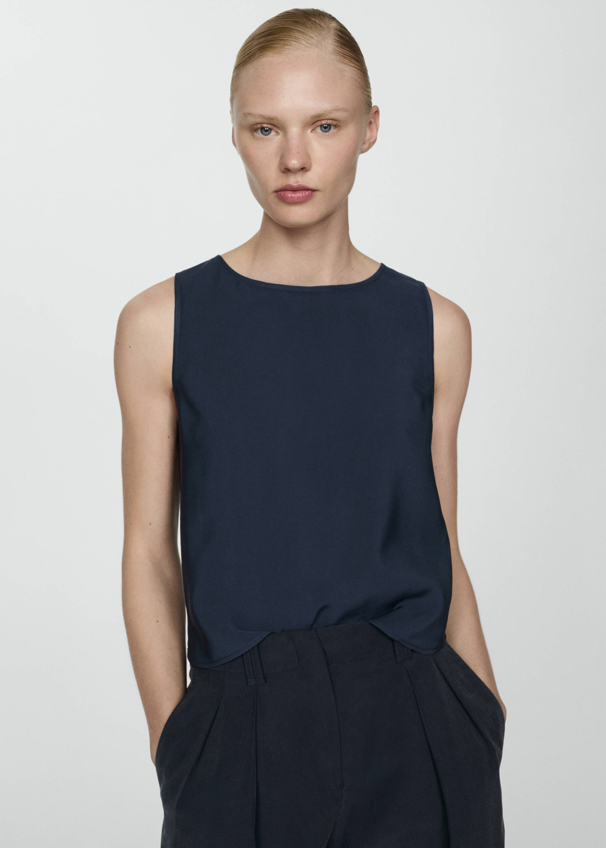 Fluid strapless top - Medium plane