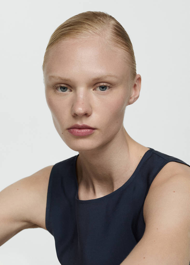 Fluid strapless top — Dark Navy