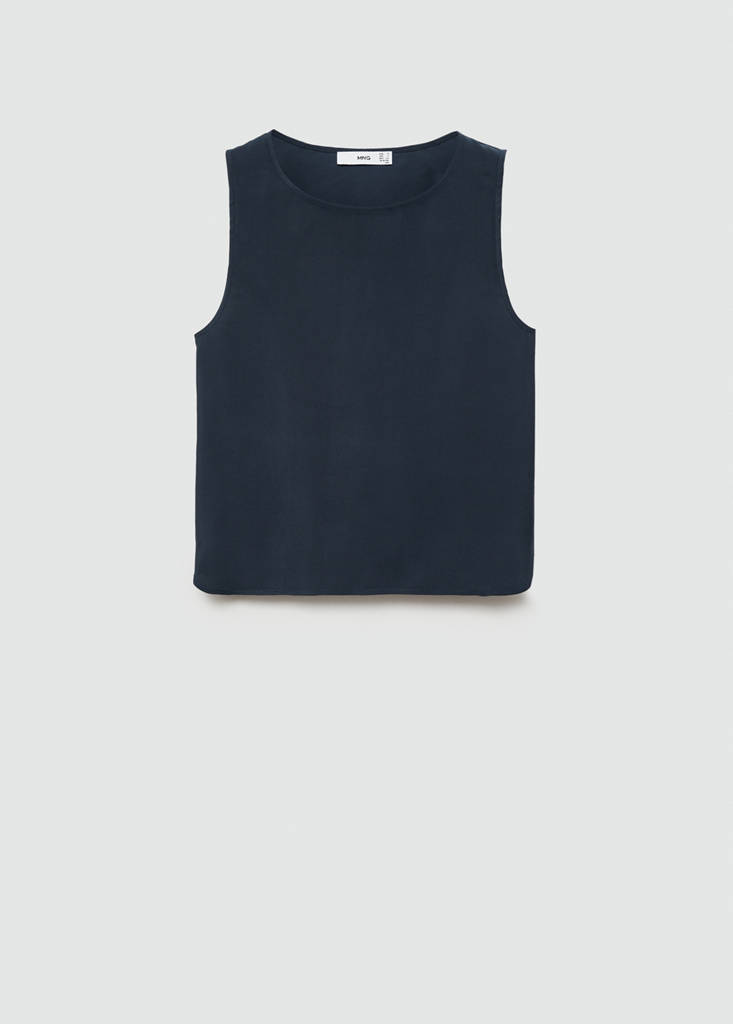 Fluid strapless top — Dark Navy