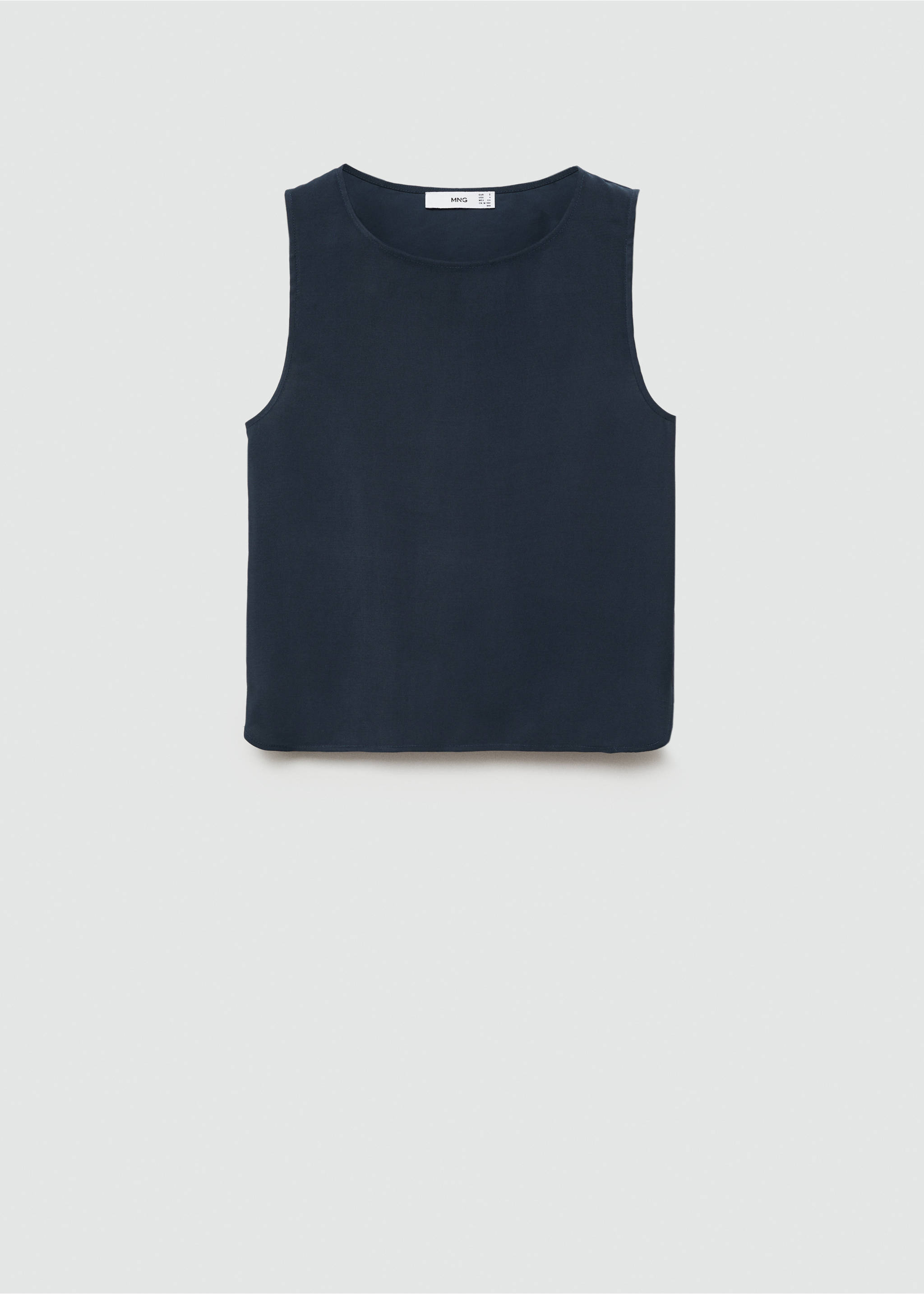 Fluid strapless top - Article without model, Dark Navy. Ref: 77050281-00.