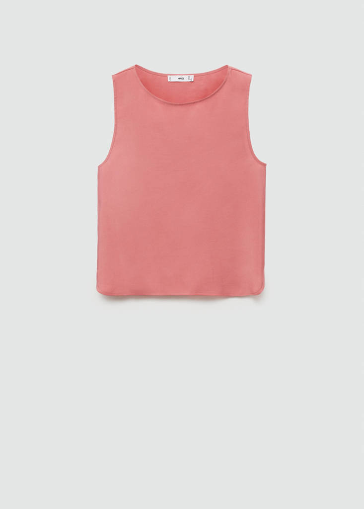 Fluid strapless top — Pastel Pink