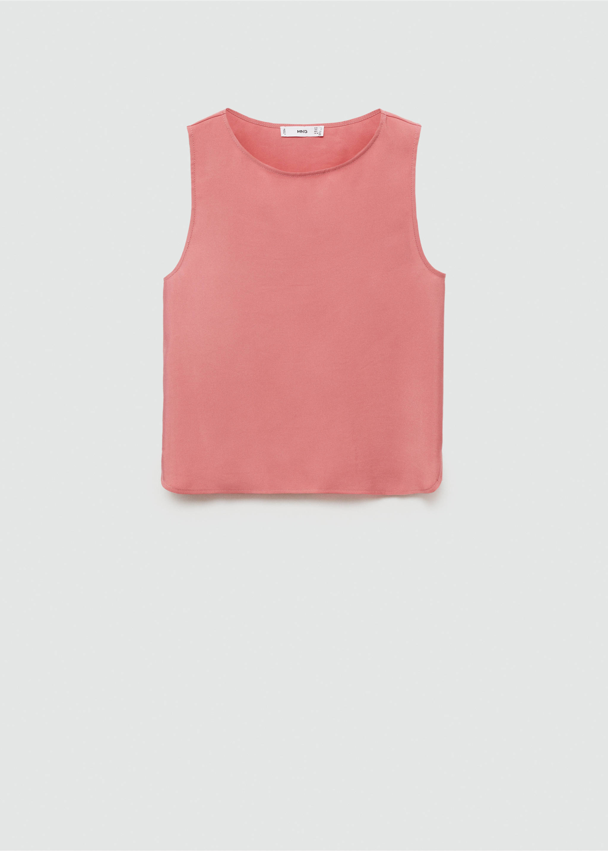 Fluid strapless top - Article without model, Pastel Pink. Ref: 77050281-00.