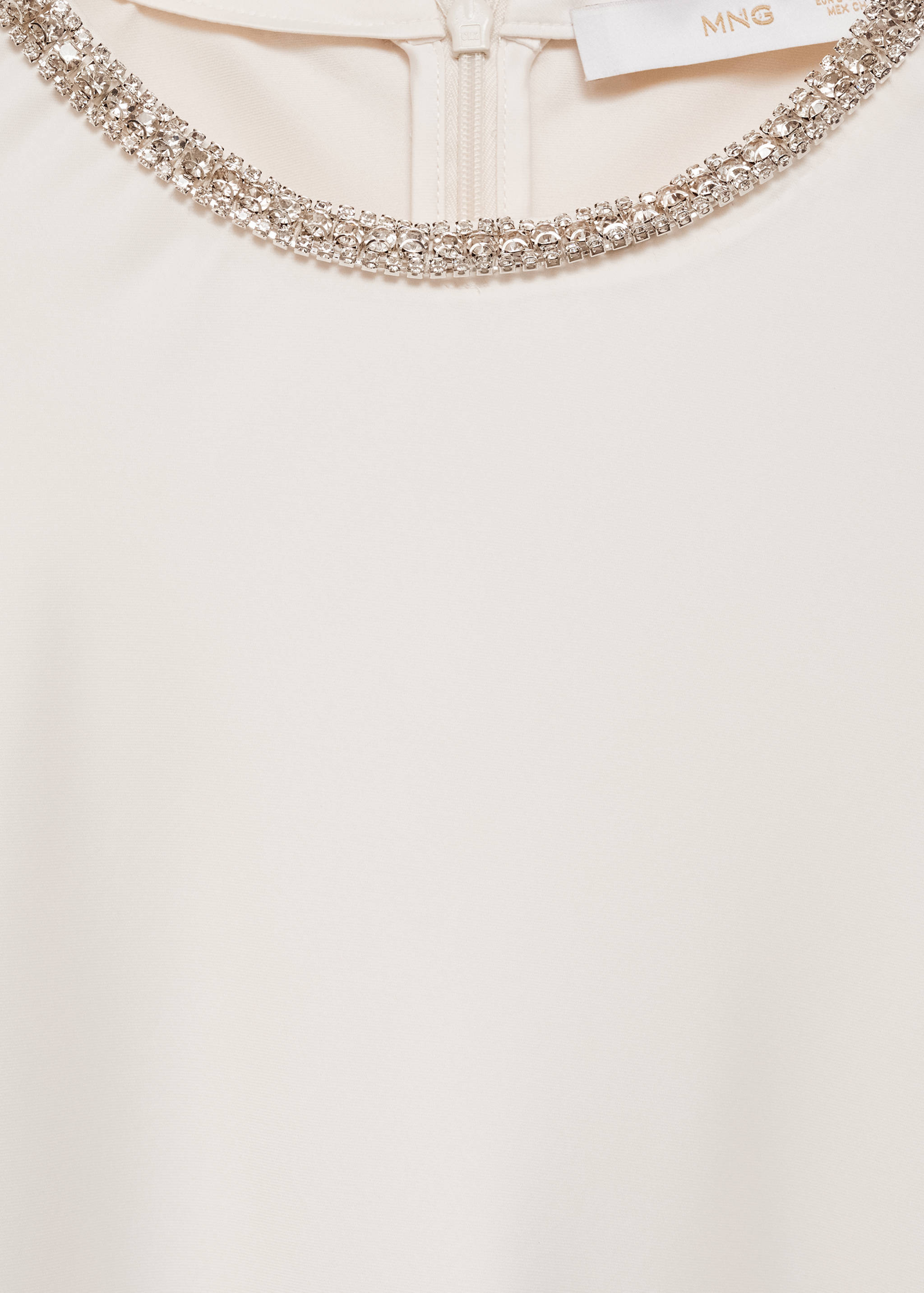 Flared-sleeve satin dress - Details of the article 8