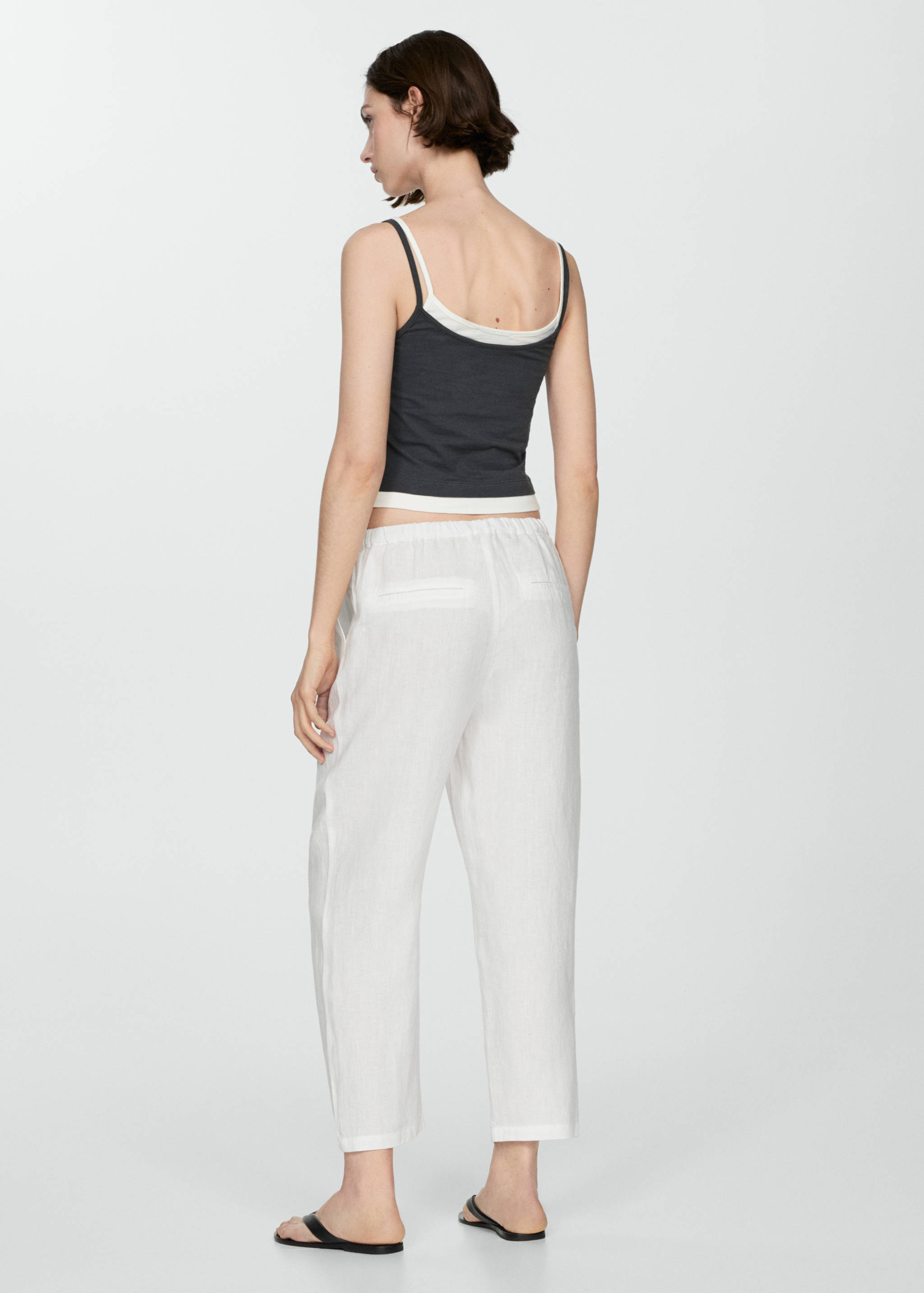 Linen jogger trousers - Reverse of the article