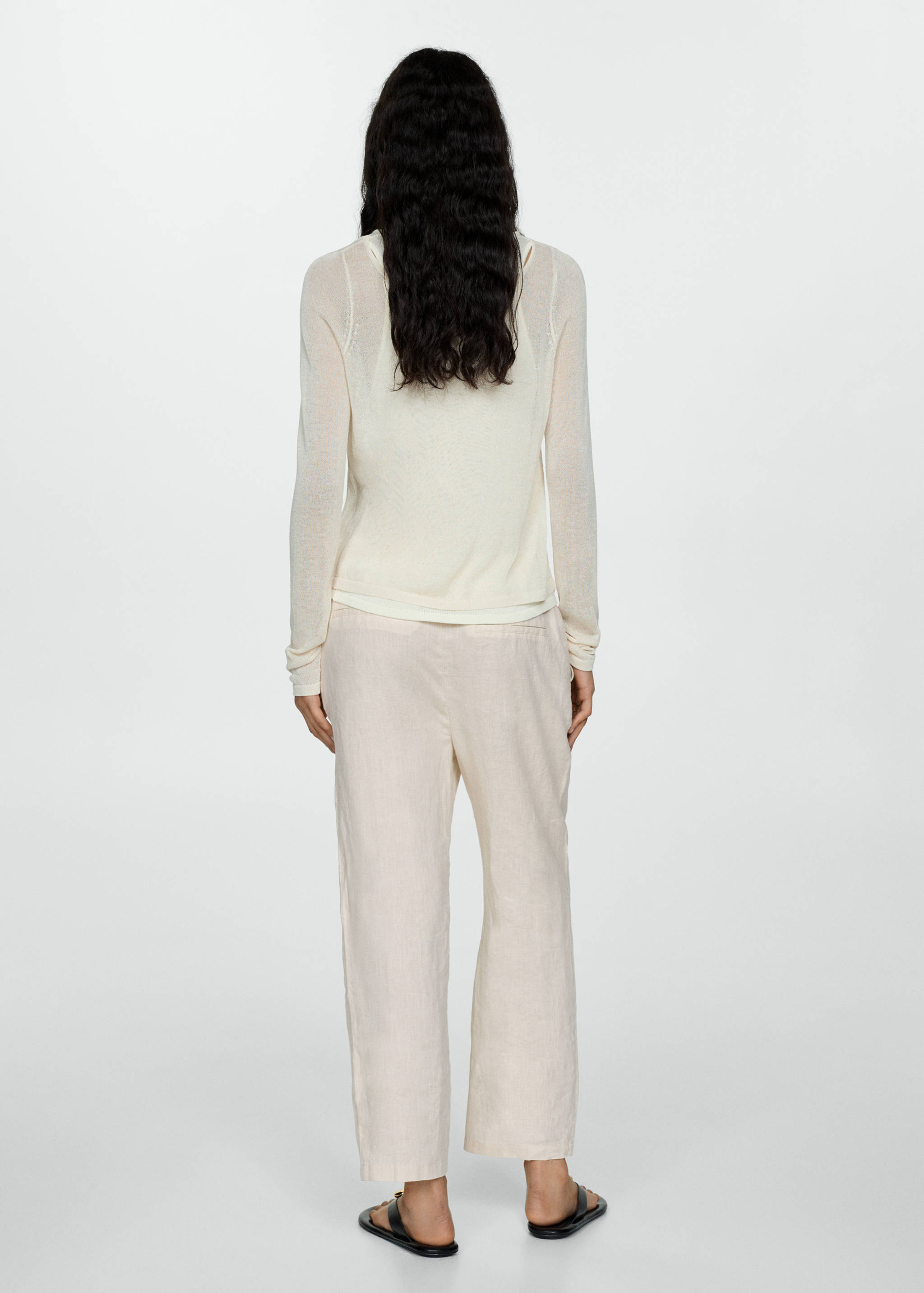 Linen jogger trousers - Reverse of the article