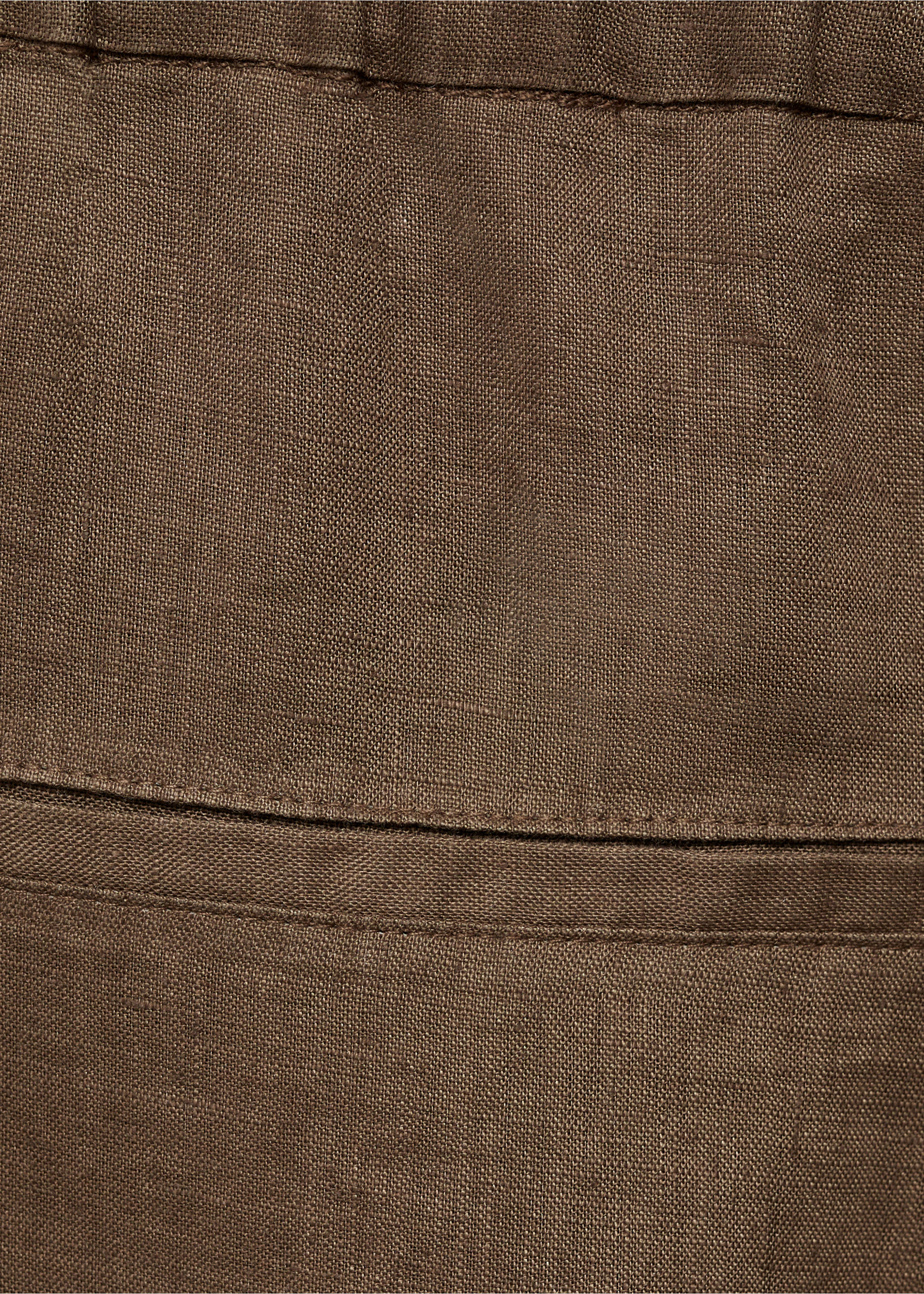 Linen jogger trousers - Details of the article 0, Medium Brown. Ref: 77050332-00.