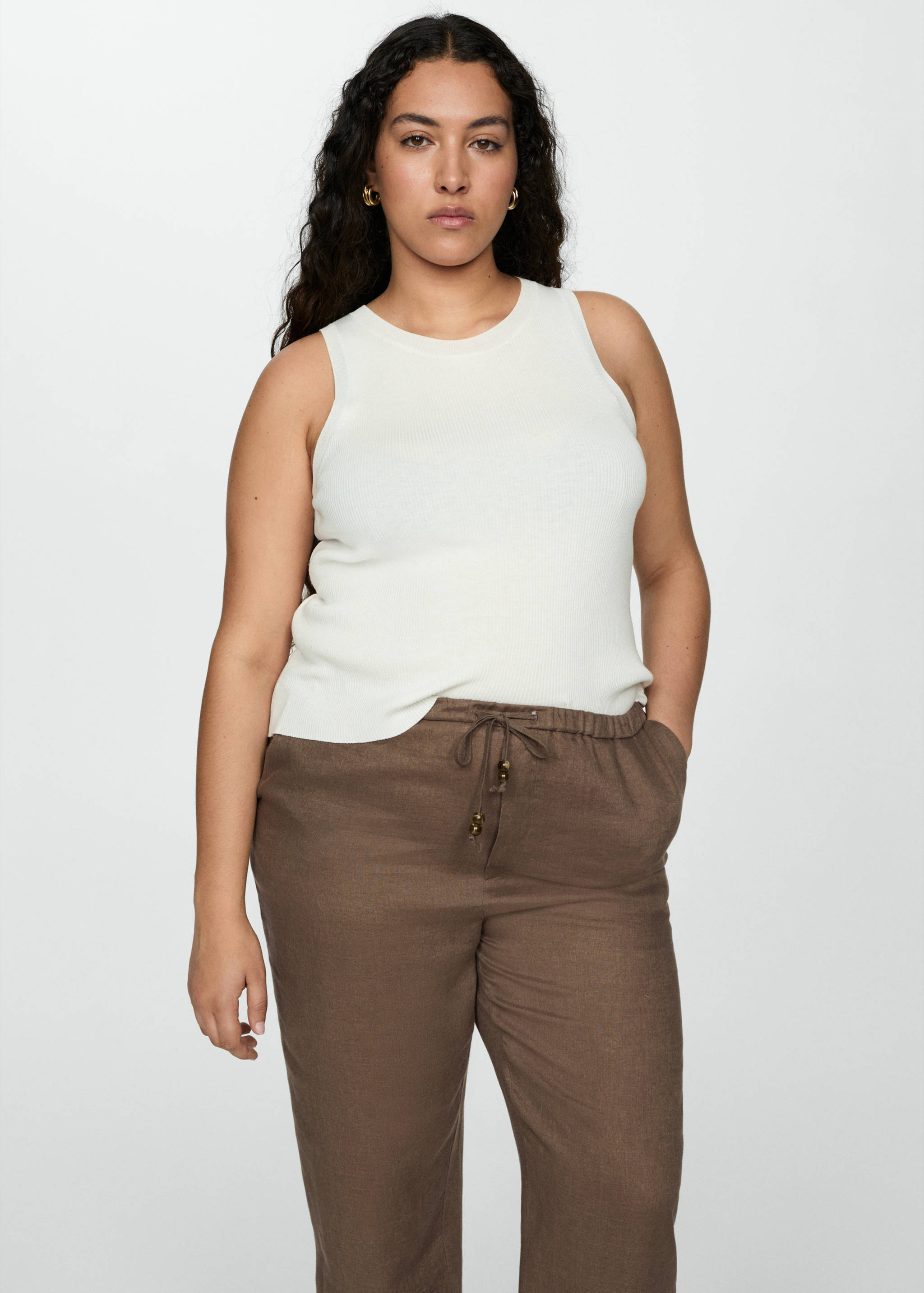 Linen jogger trousers - Details of the article 5